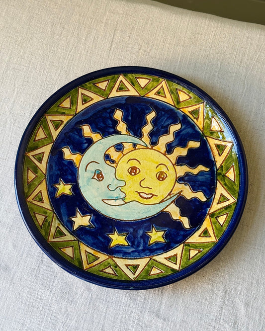 Mexican Folk Art Sun & Moon Plate