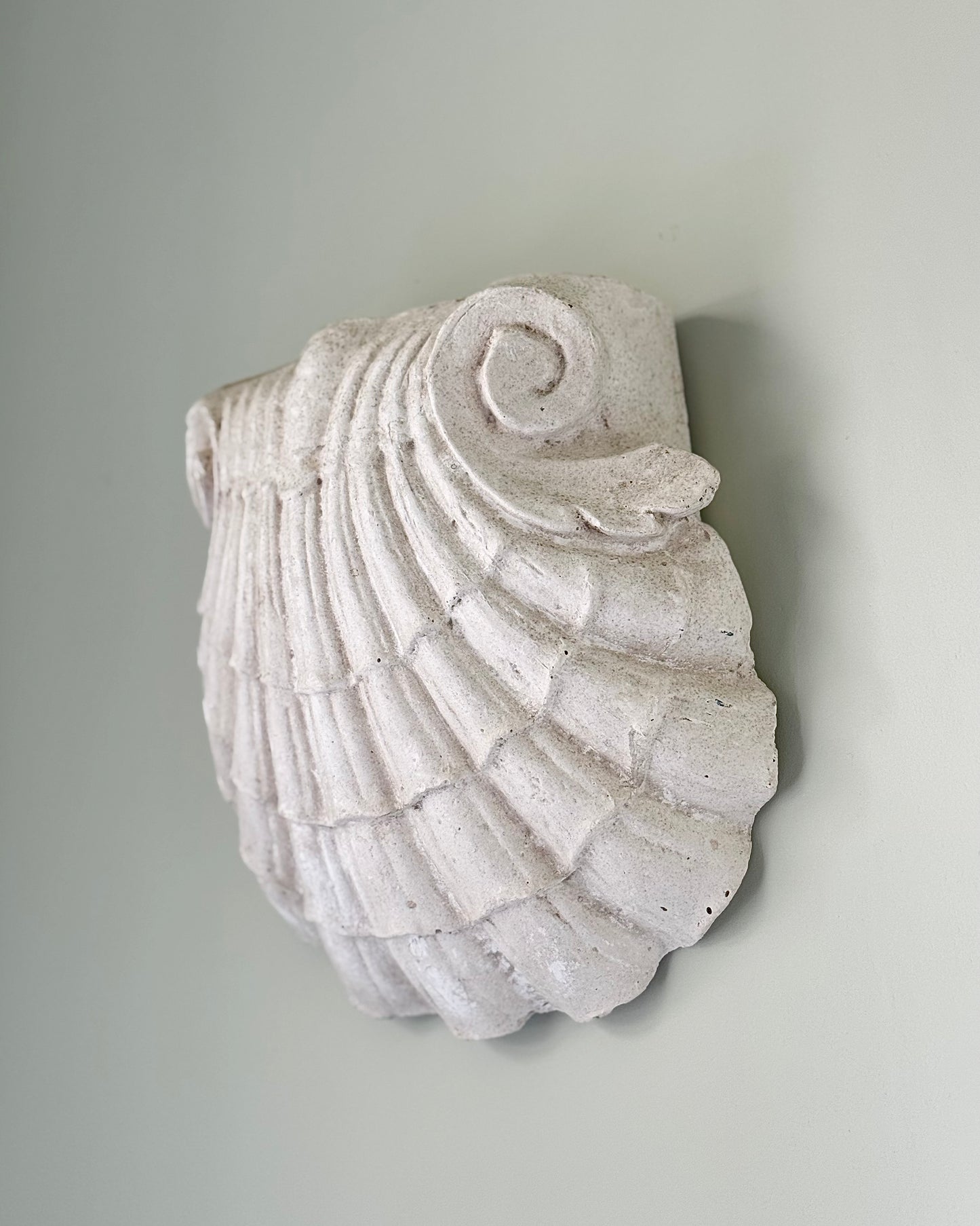 Vintage Plaster Shell Wall Plaque