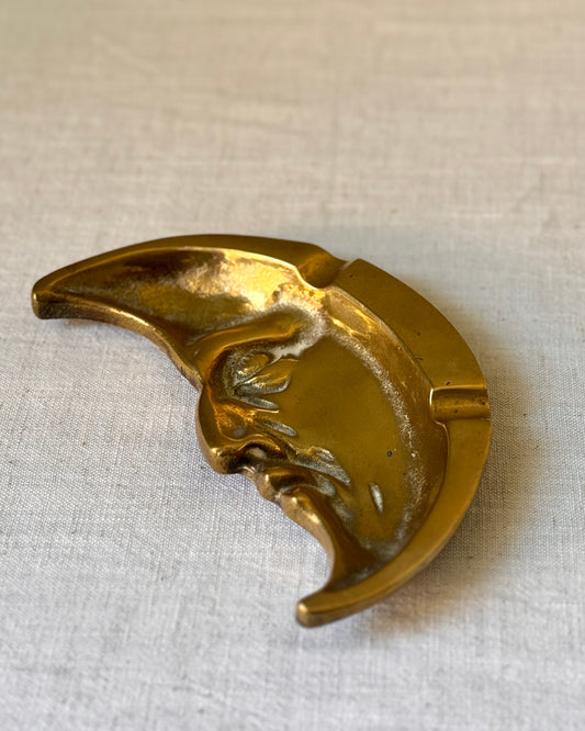 Victorian Brass Moon Ash Tray