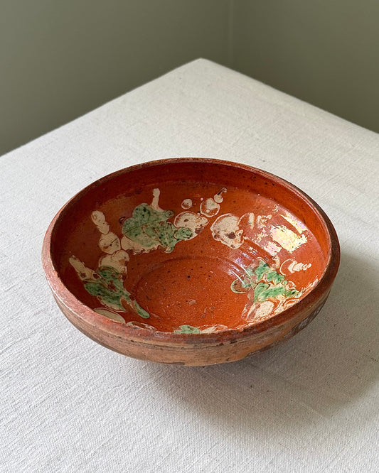 Mid-century Hand-Painted Puglian Terracotta Bowls