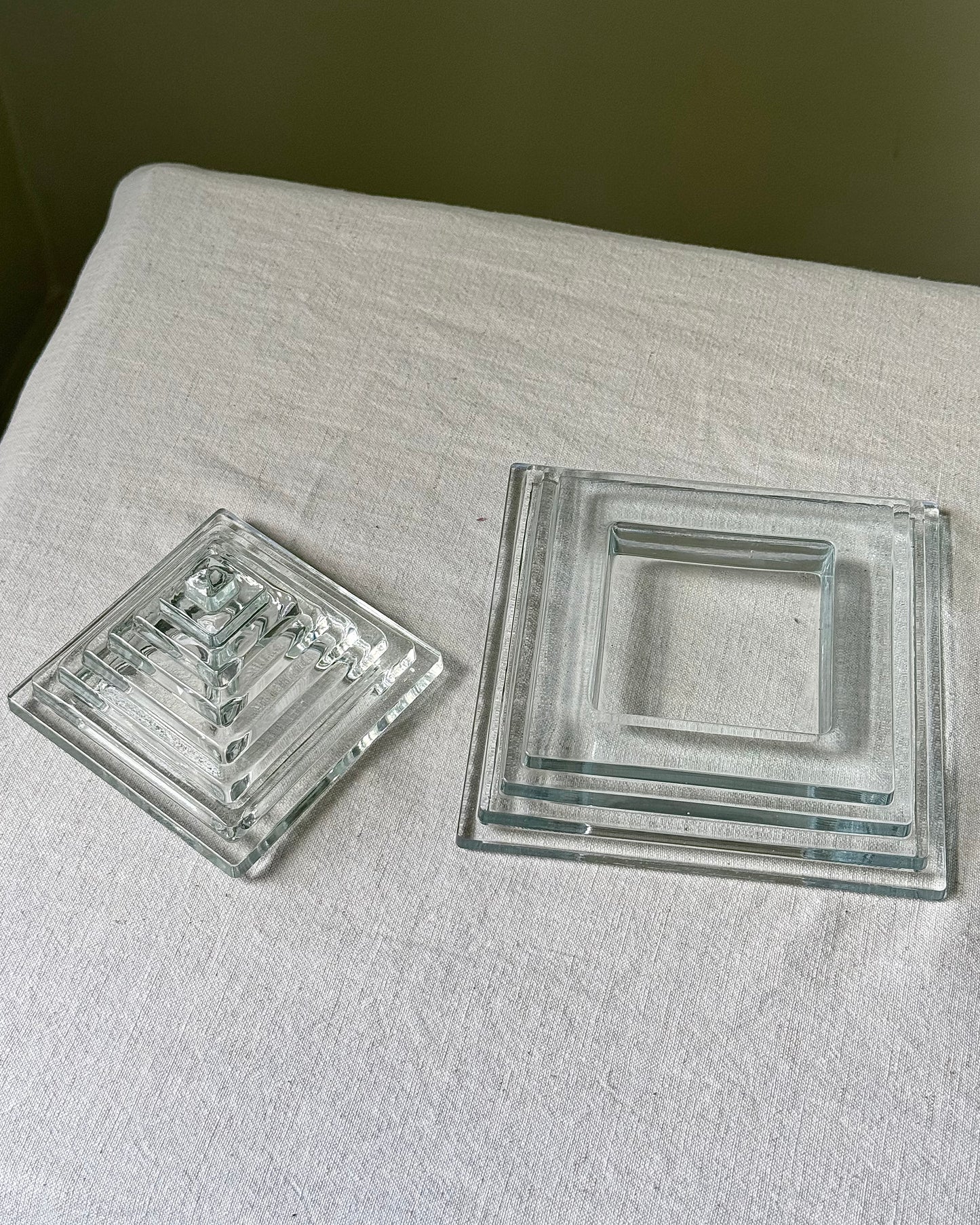 Glass Stepped Pyramid Box