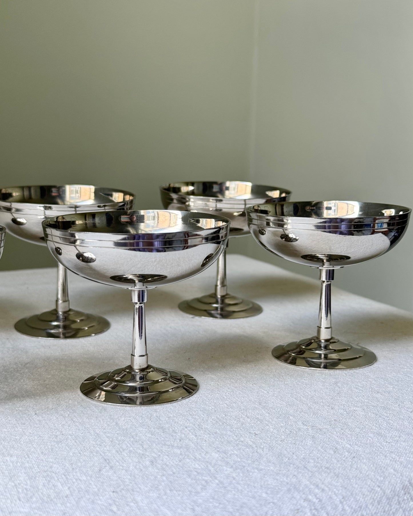 Set of 6 Letang Remy Stainless Steel Coupes