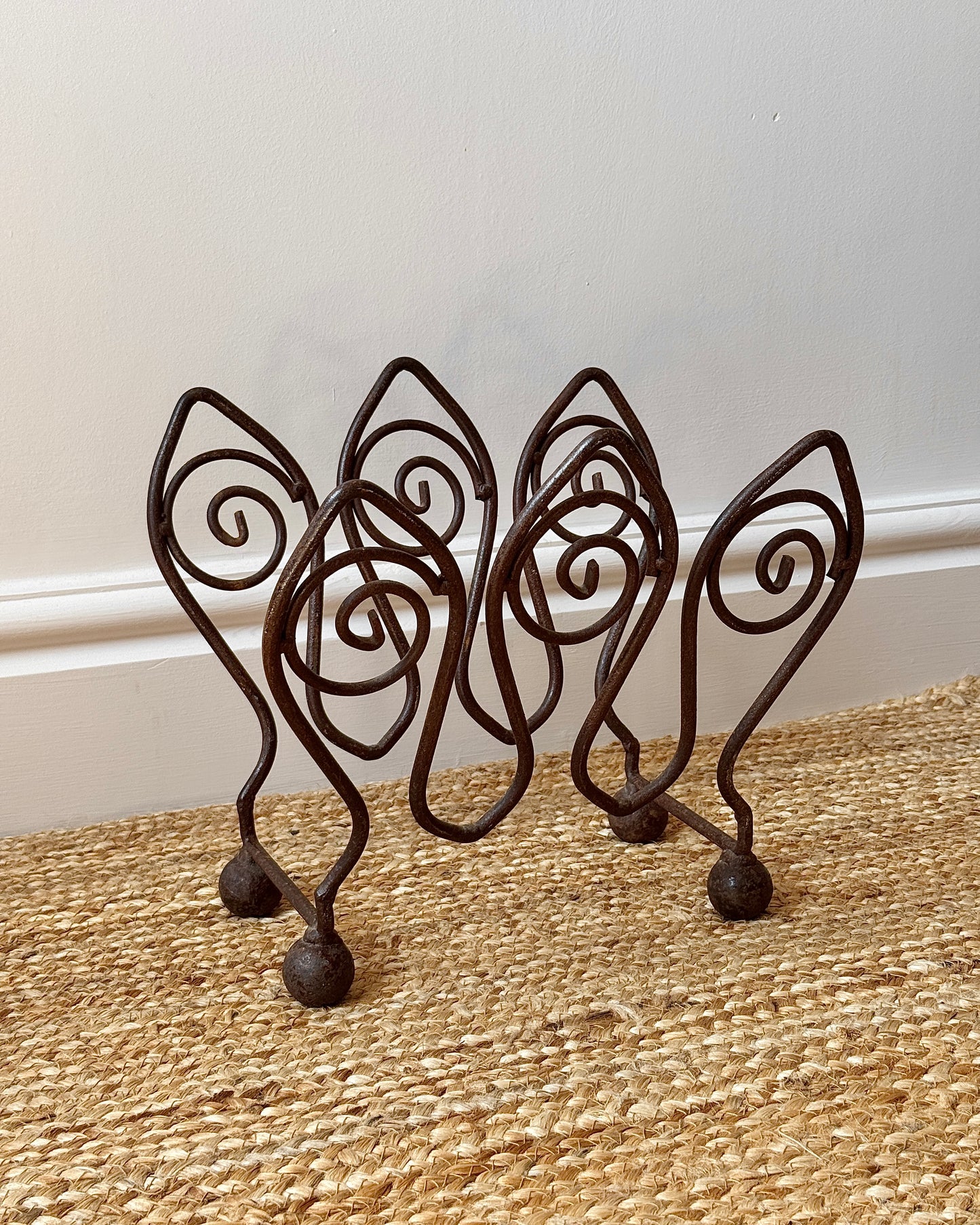 Stylised Fish Wrought Iron Magazine Rack