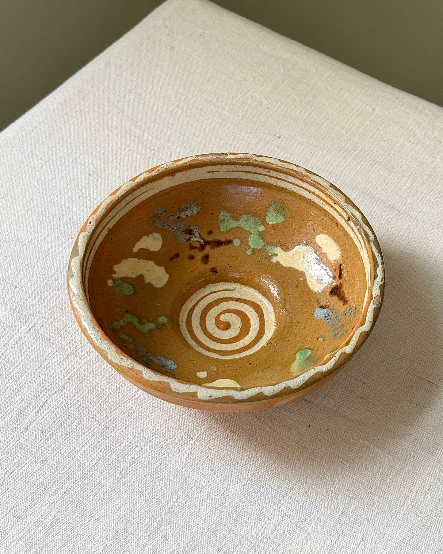 Mid-century Hand-Painted Puglian Terracotta Bowls
