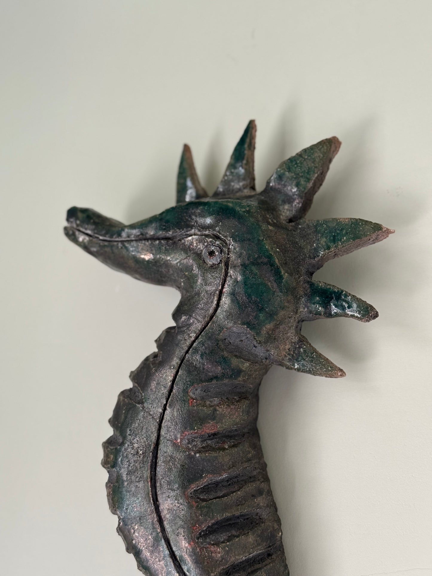 Studio Pottery Seahorse wall hanging