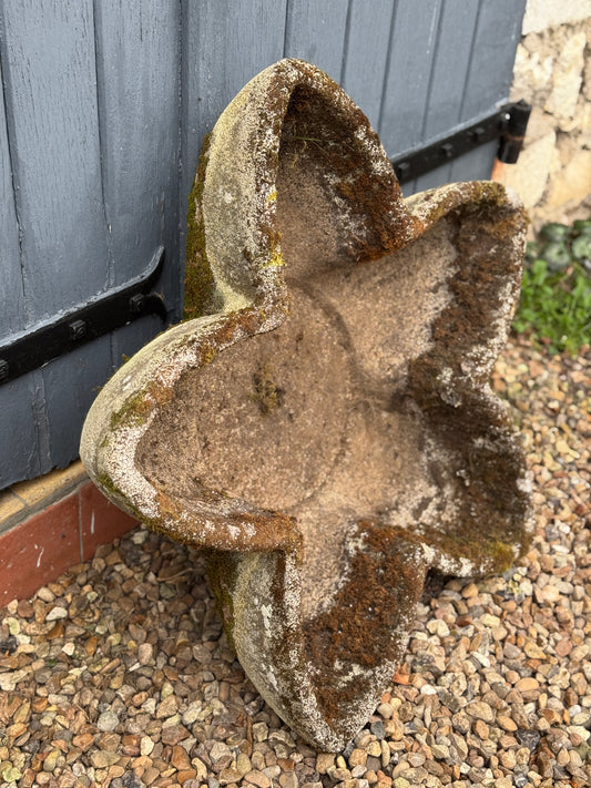 French Mid-century Concrete Flower Shape Planter