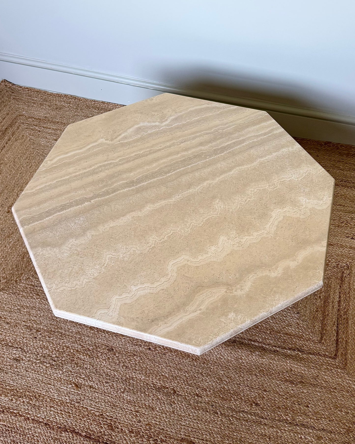 Octagonal 1970’s Italian Travertine Coffee Table ON HOLD