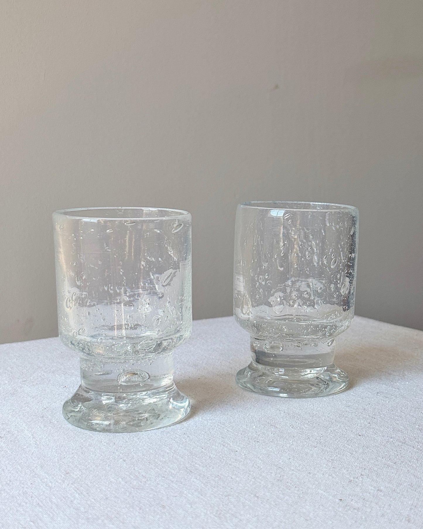 Pair of Biot Bubble Wine Glasses, c.1970s