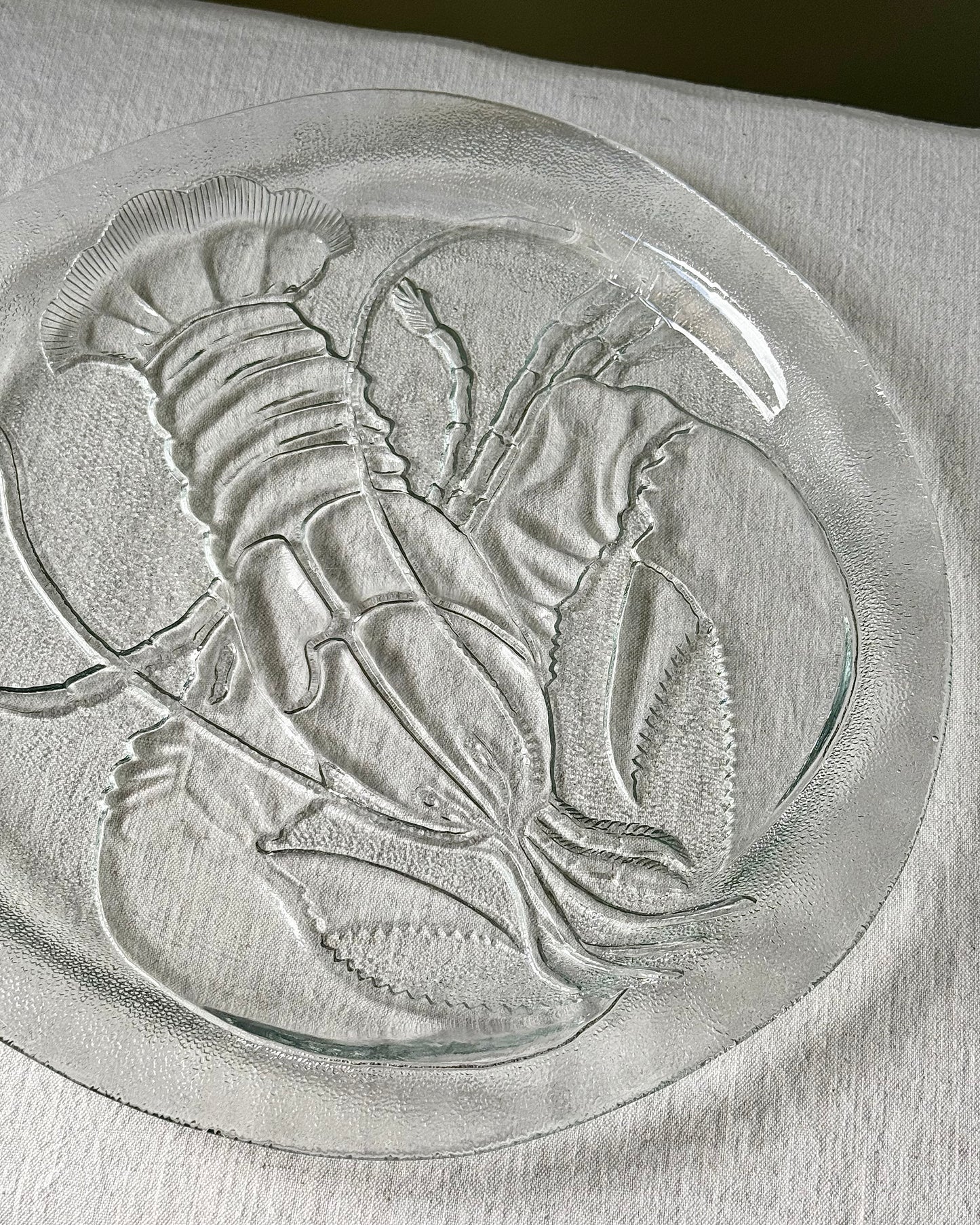 Swedish Glass Lobster Serving Plate