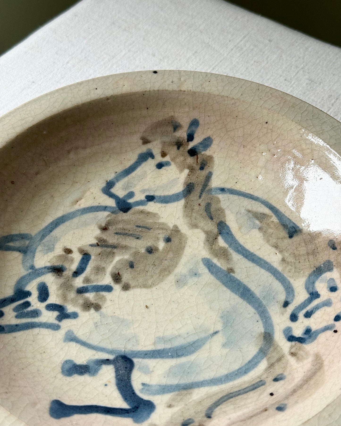 Mid-century Studio Pottery Stylised Horse Plate
