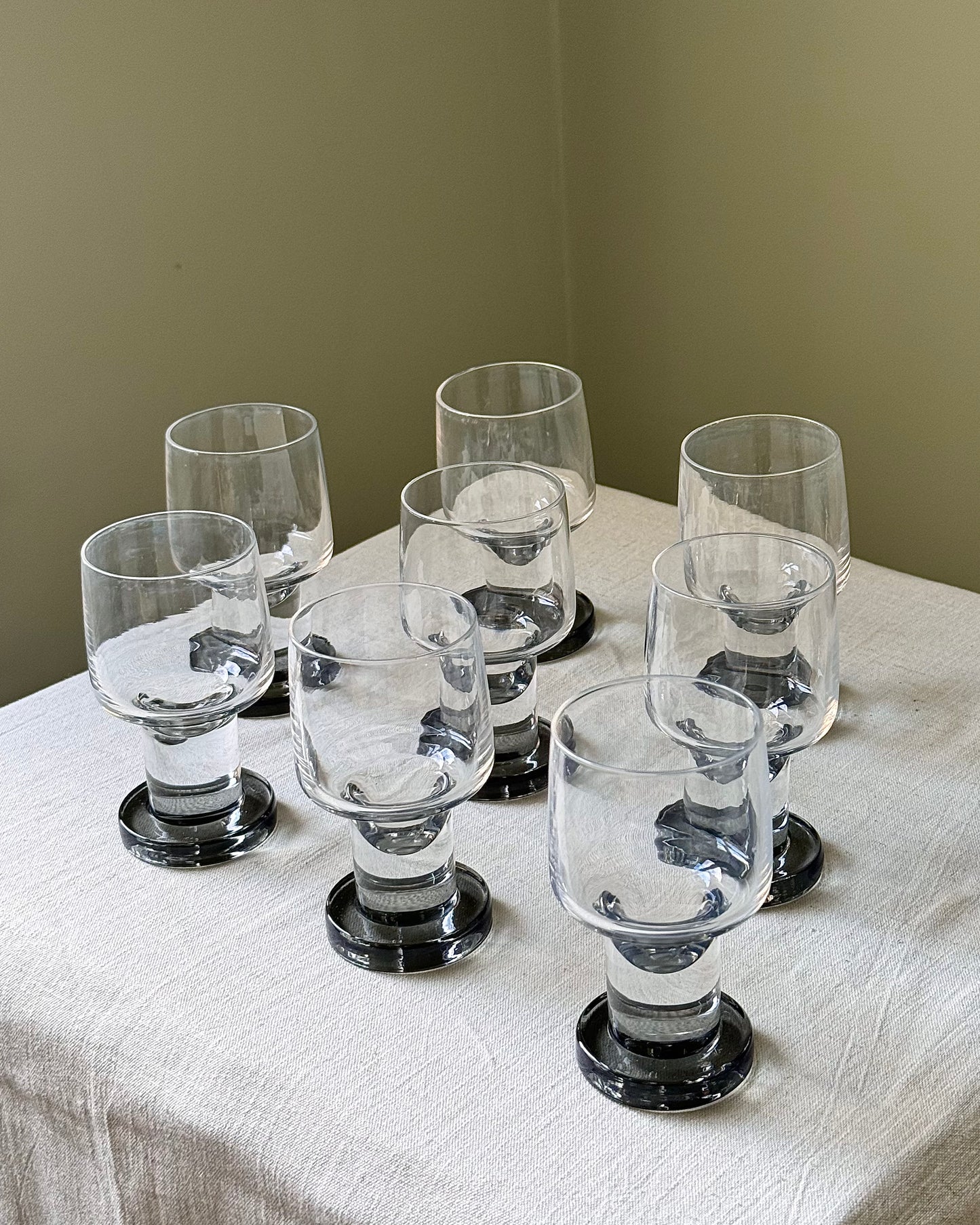 French 1970’s Crystal Glasses