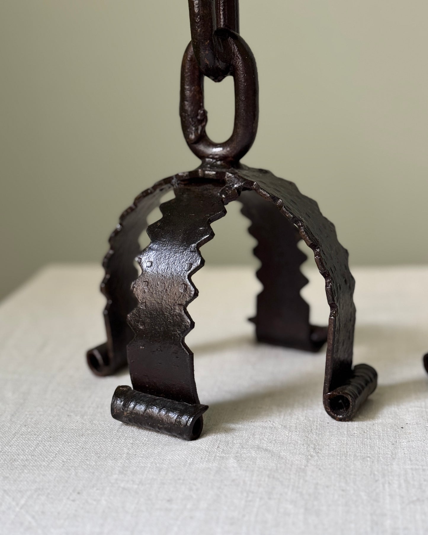 Pair of French Brutalist Candlesticks