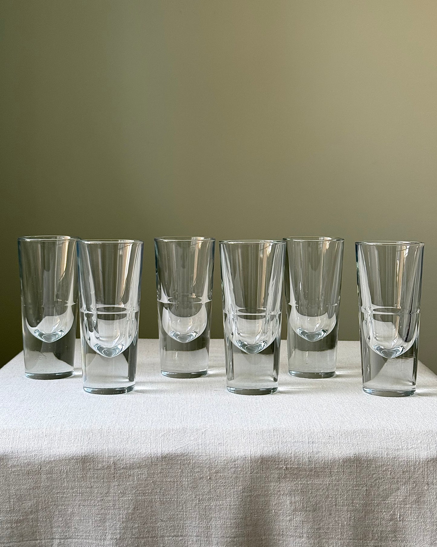 Set of 6 Carlo Moretti Bullet Glasses