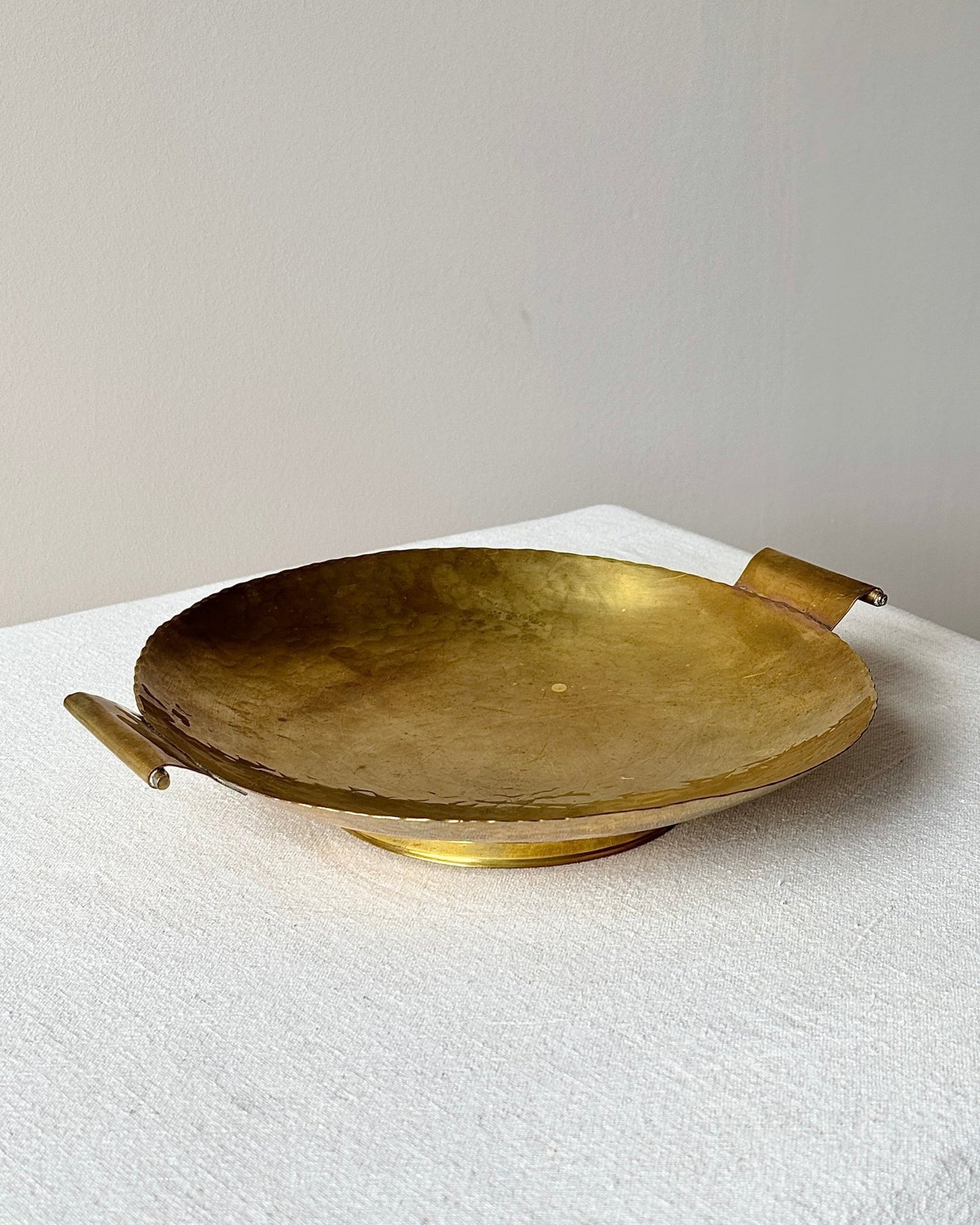 Swedish Hammered Brass Dish, Steneby Hemslöjd - Club Sourced