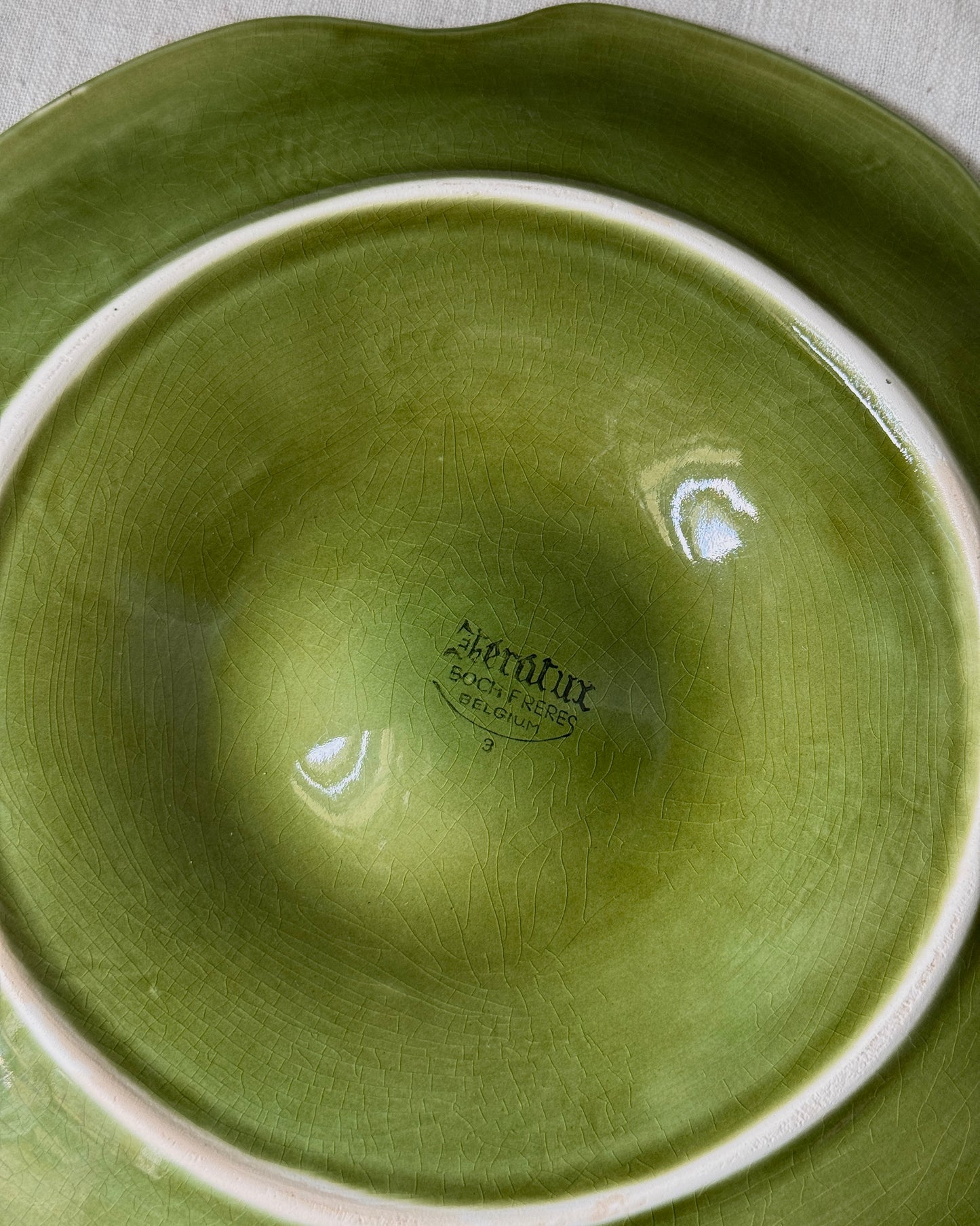 Vintage Belgian Oyster Plates