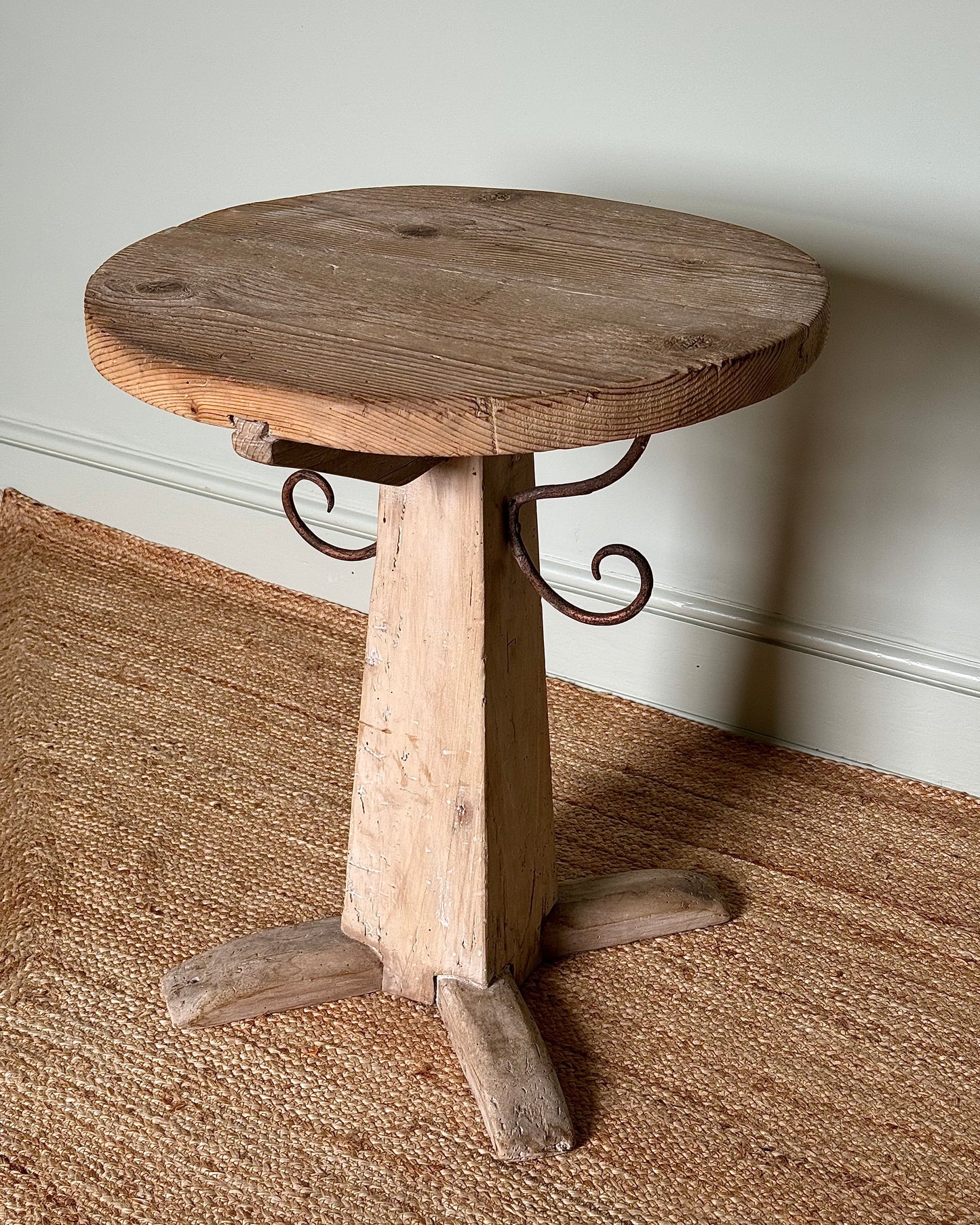 19th Century Italian Pedestal Side Table