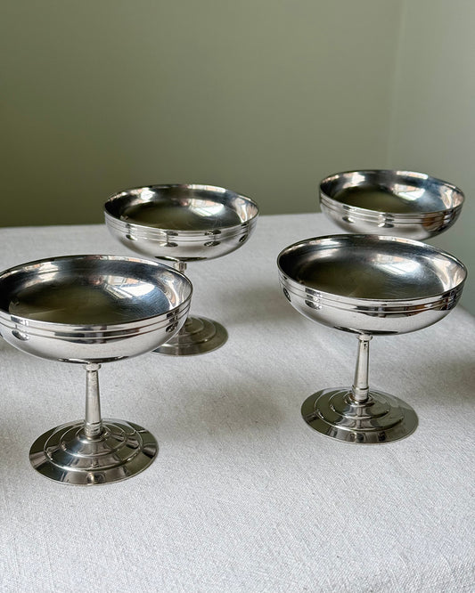 Pair of Letang Remy Stainless Steel Coupes