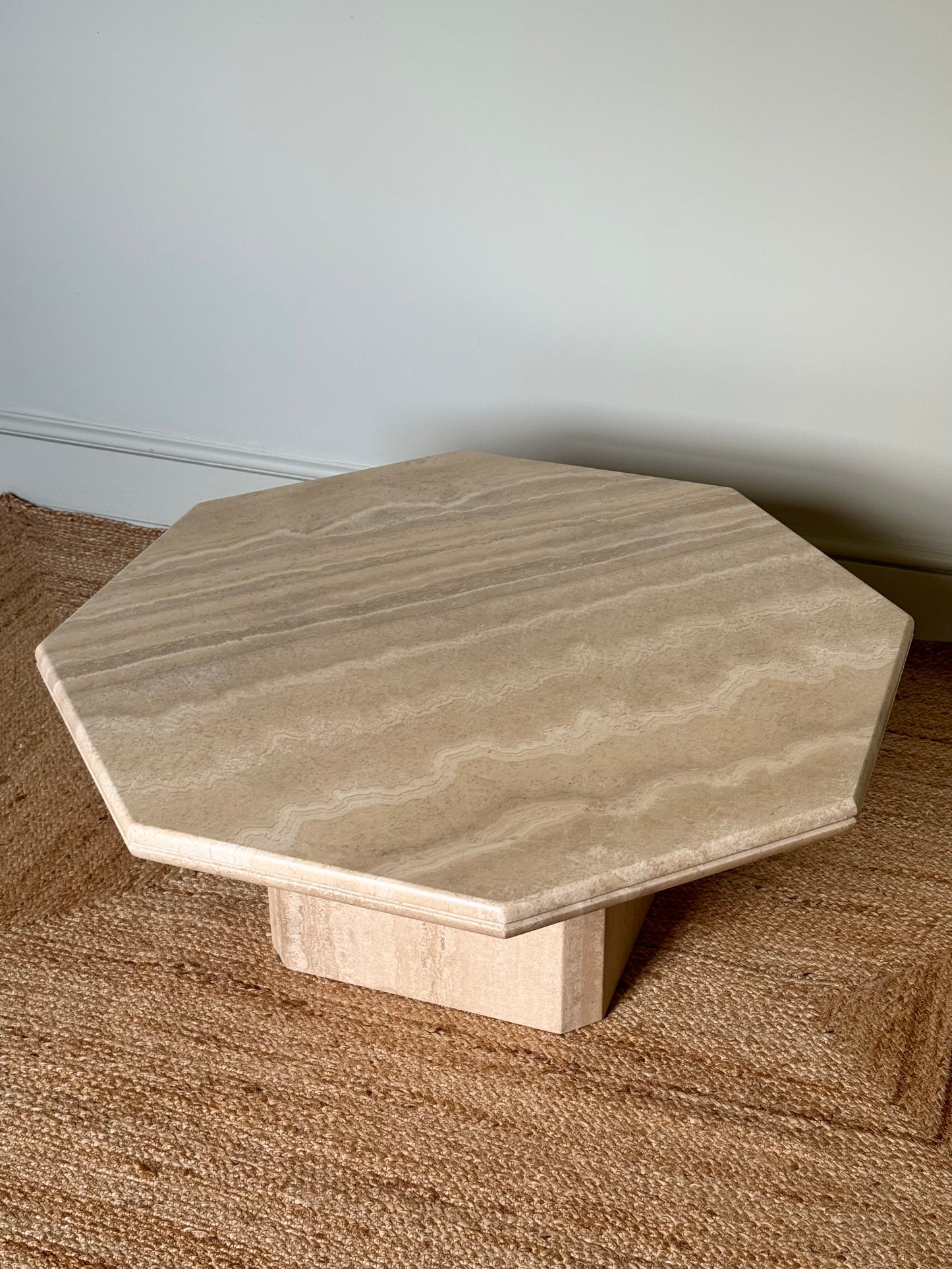 Octagonal 1970’s Italian Travertine Coffee Table ON HOLD