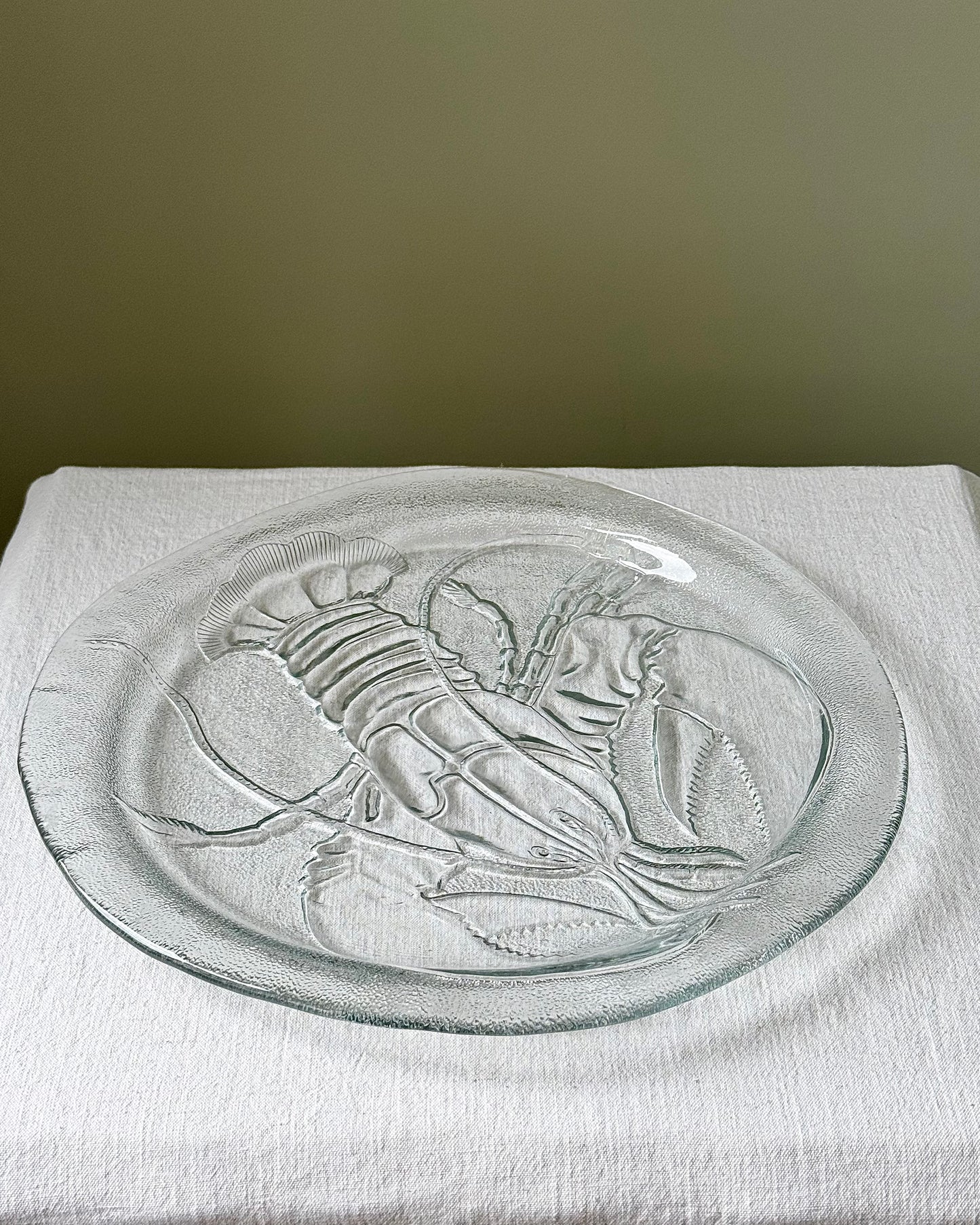 Swedish Glass Lobster Serving Plate
