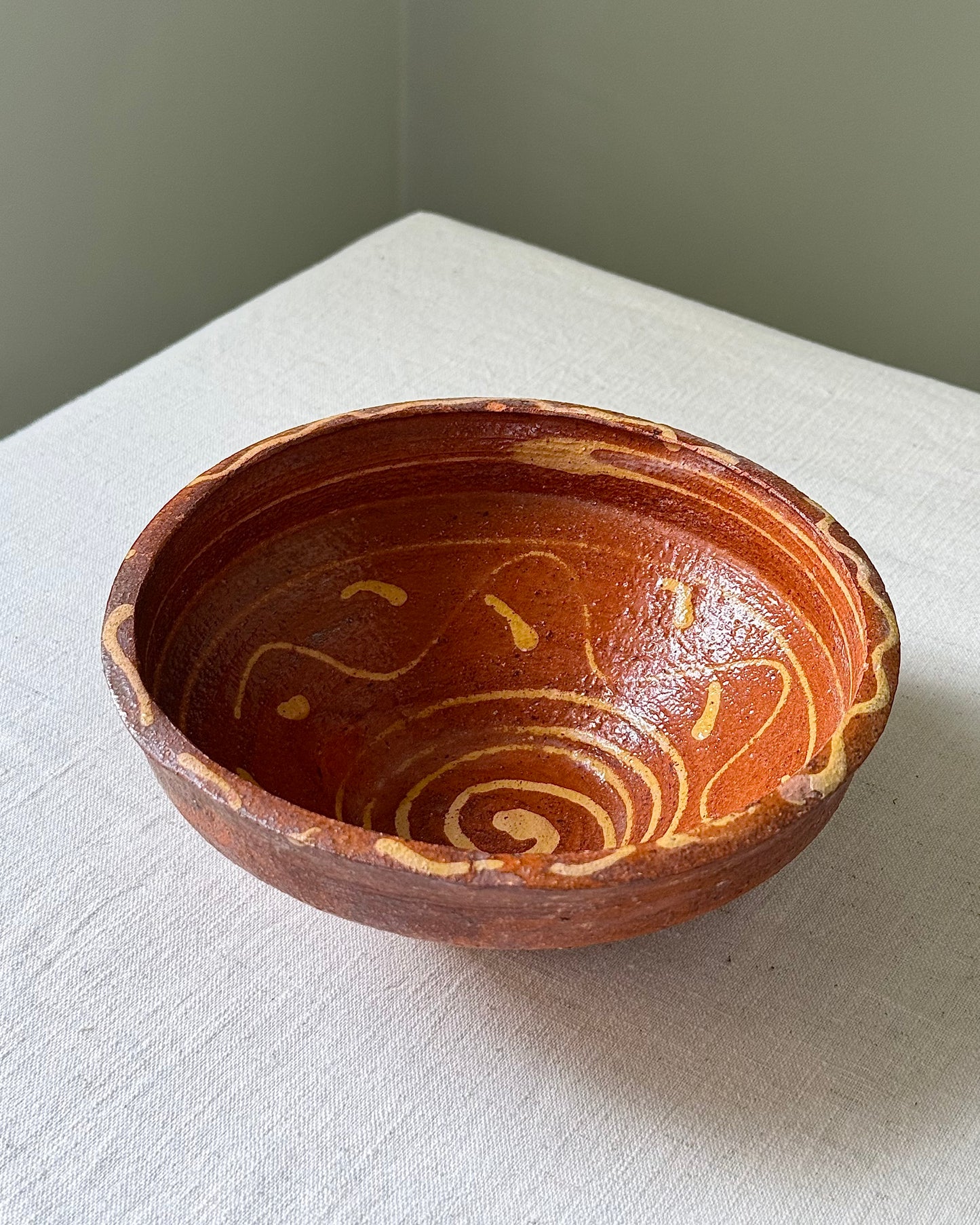 Mid-century Hand-Painted Puglian Terracotta Bowls