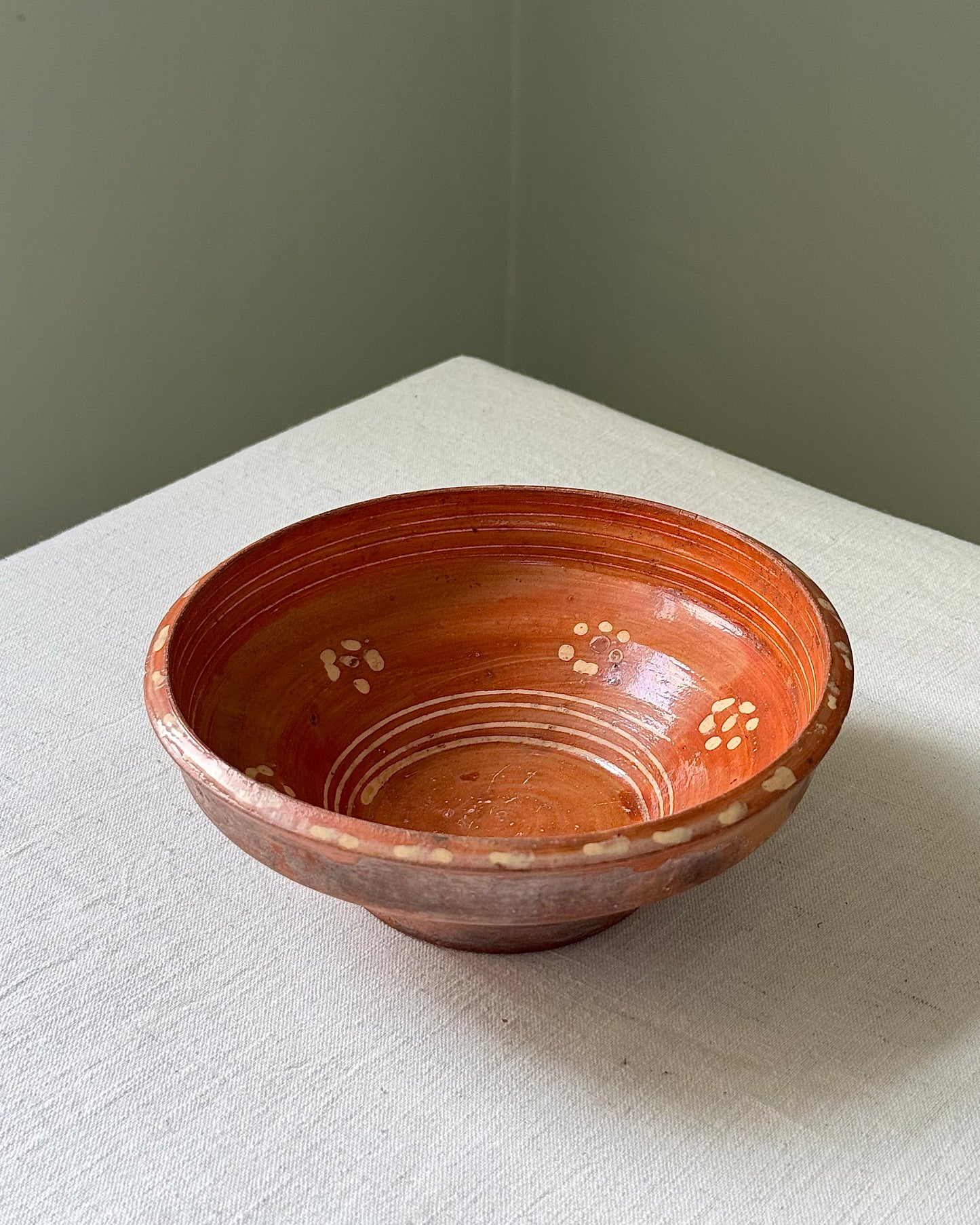 Mid-century Hand-Painted Puglian Terracotta Bowls