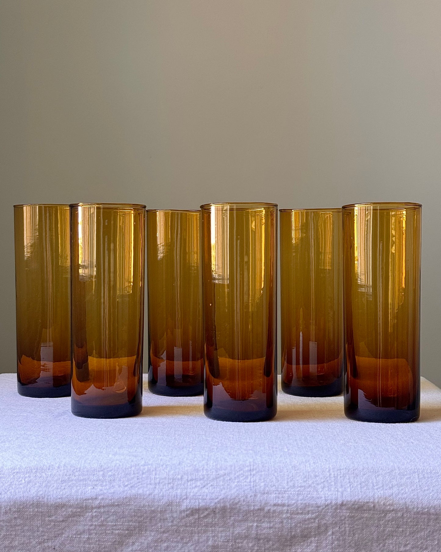 Mid-century Mexican Artisan Leather Caddy & Glass Drinks Set