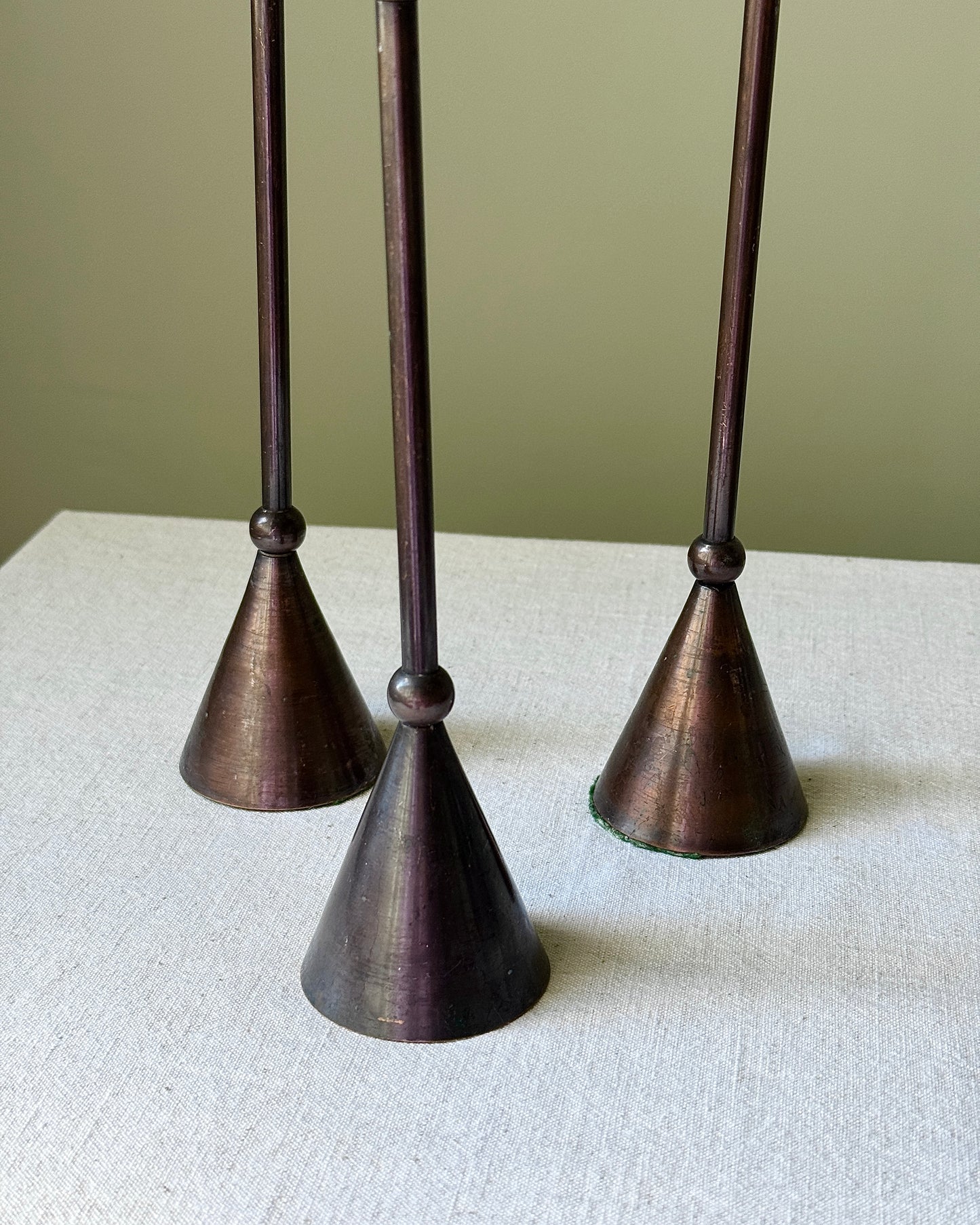 Set of 3 Post-modern Candlesticks