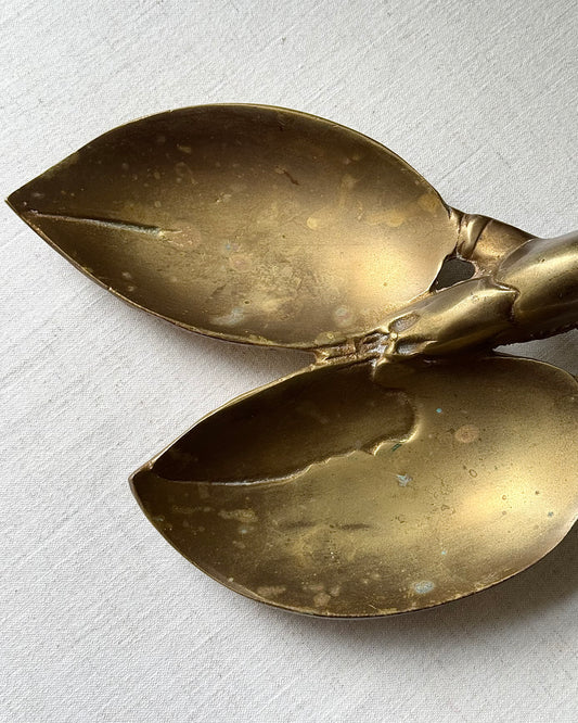 Vintage Brass Lobster Serving Dish