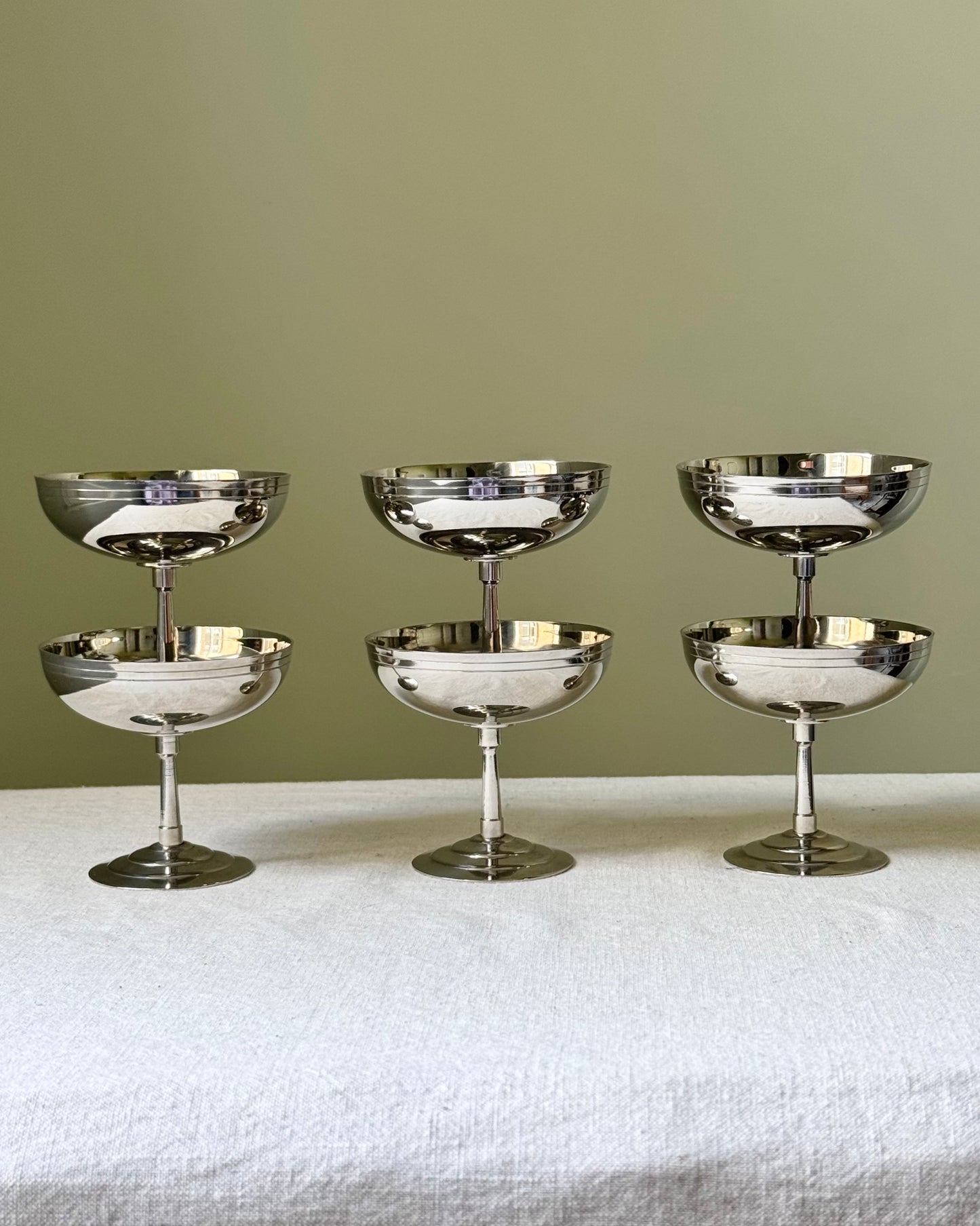 Set of 6 Letang Remy Stainless Steel Coupes