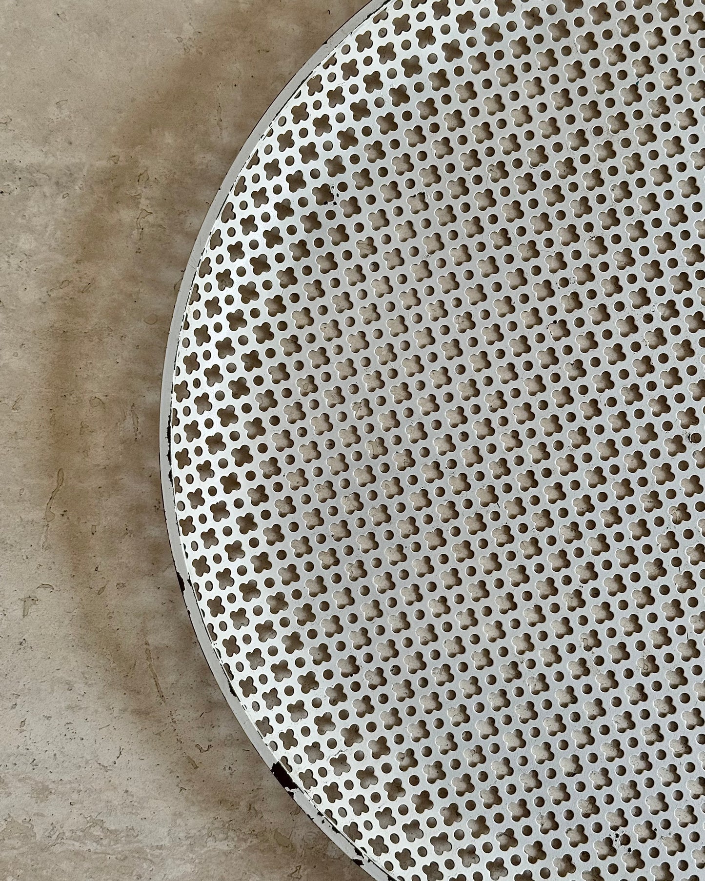 Mathieu Matégot White Perforated Metal Tray, 1950s