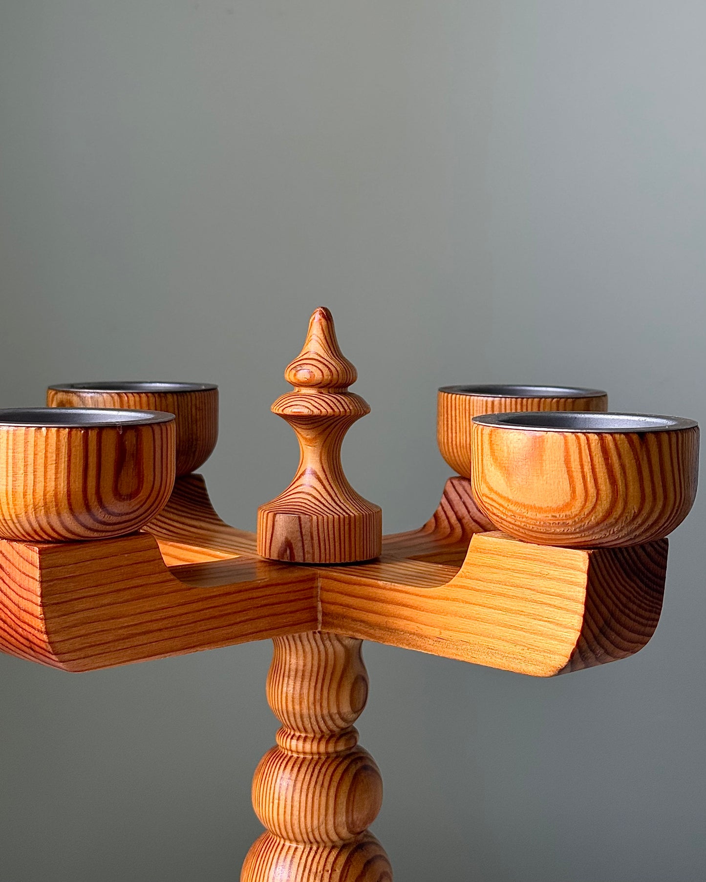 Stig Johnsson Swedish Pine Candelabra, 1970s