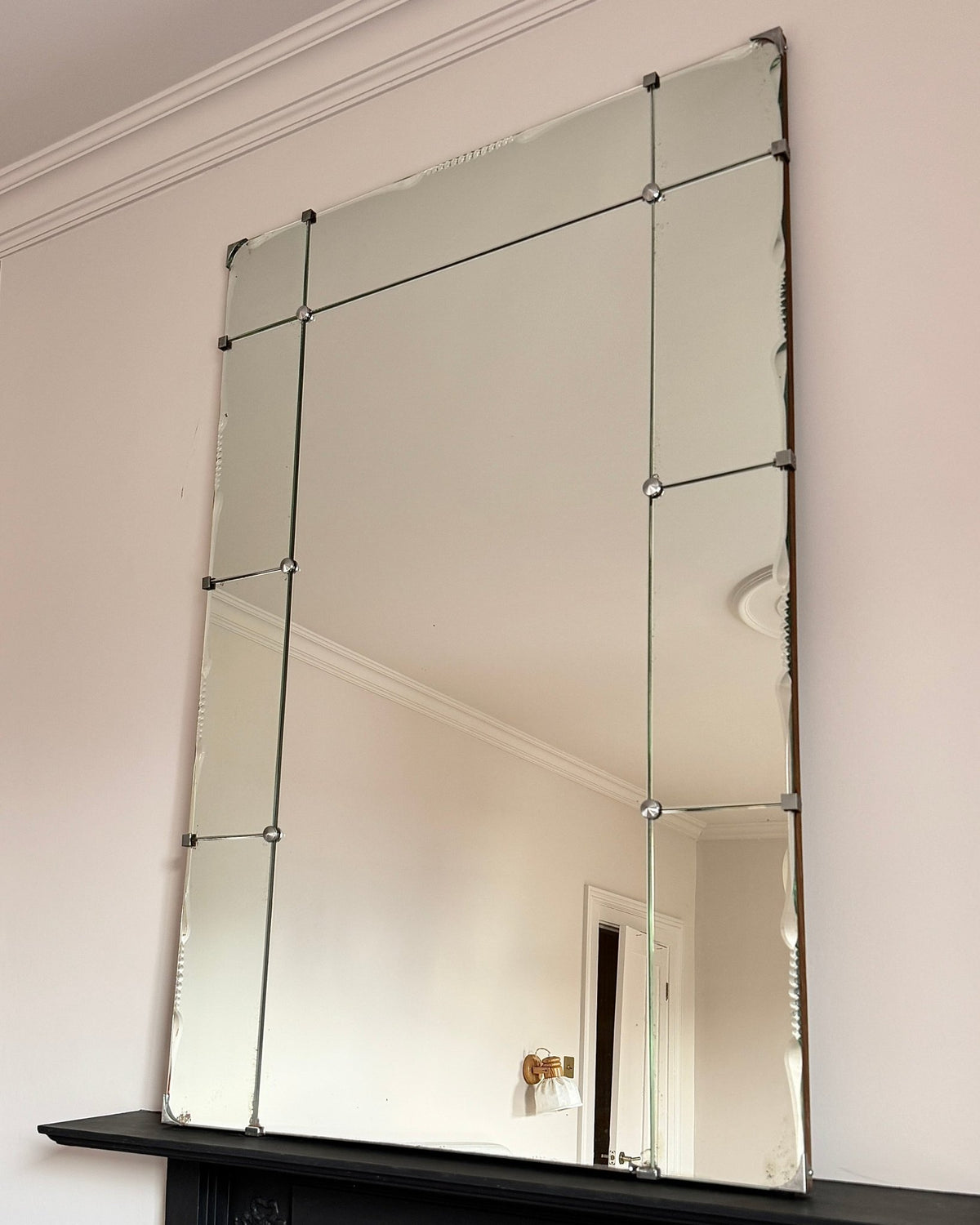 Art Deco Sectional Bevelled Mirror, 1930s - Club Sourced