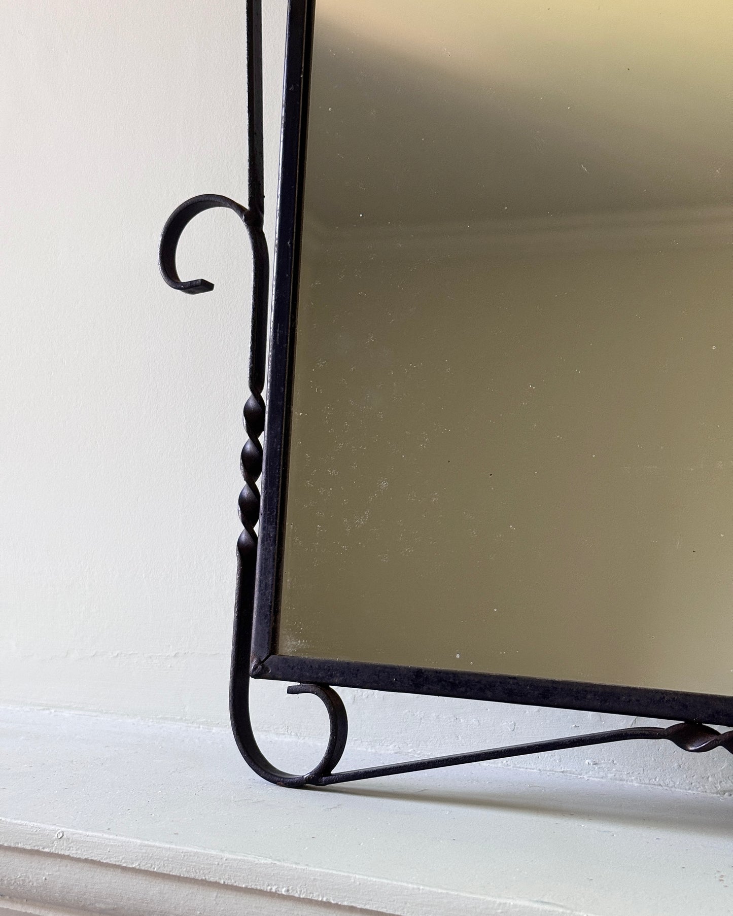 French Metal Shield Mirror