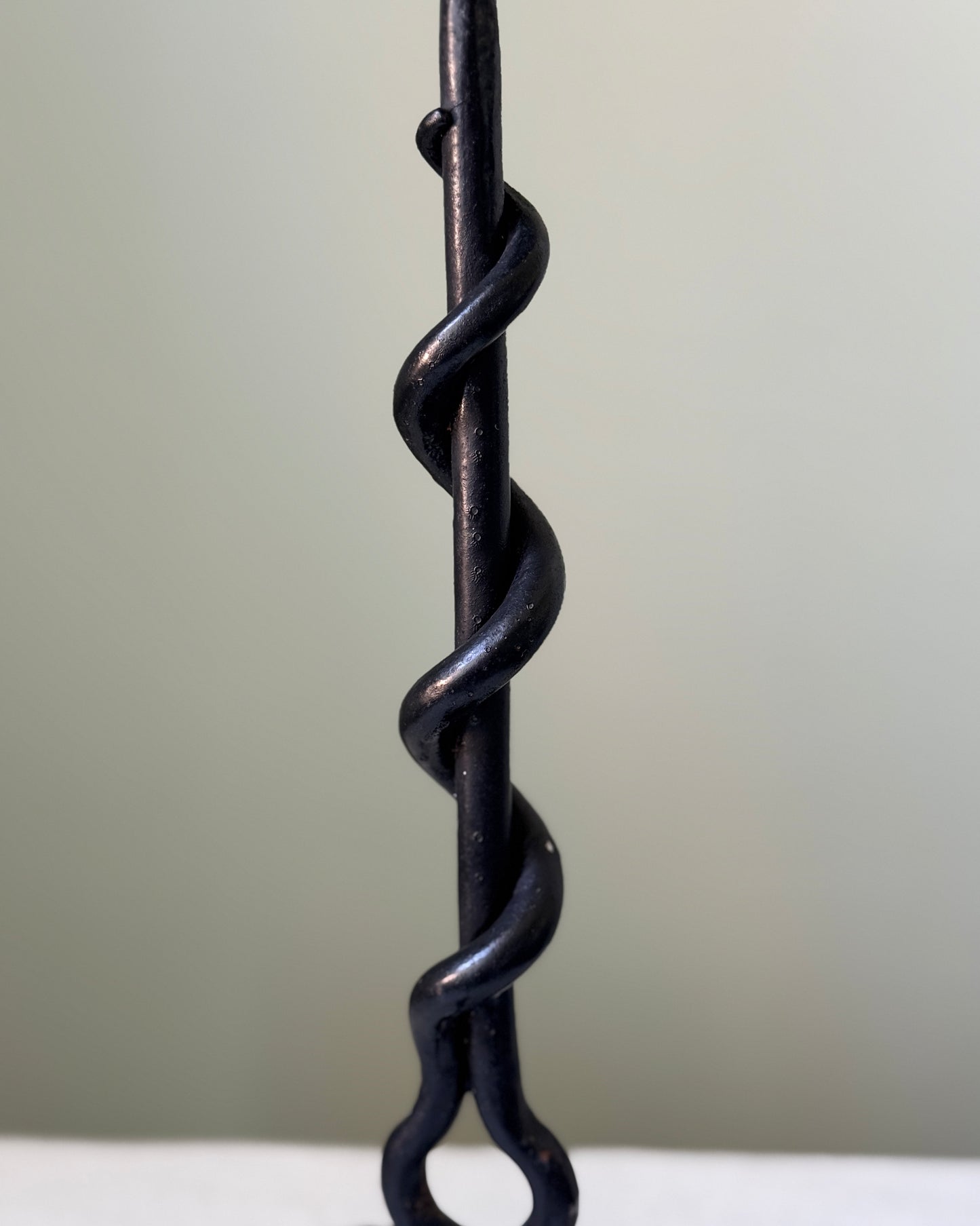 Twisted Standing Wrought Iron Candleholder