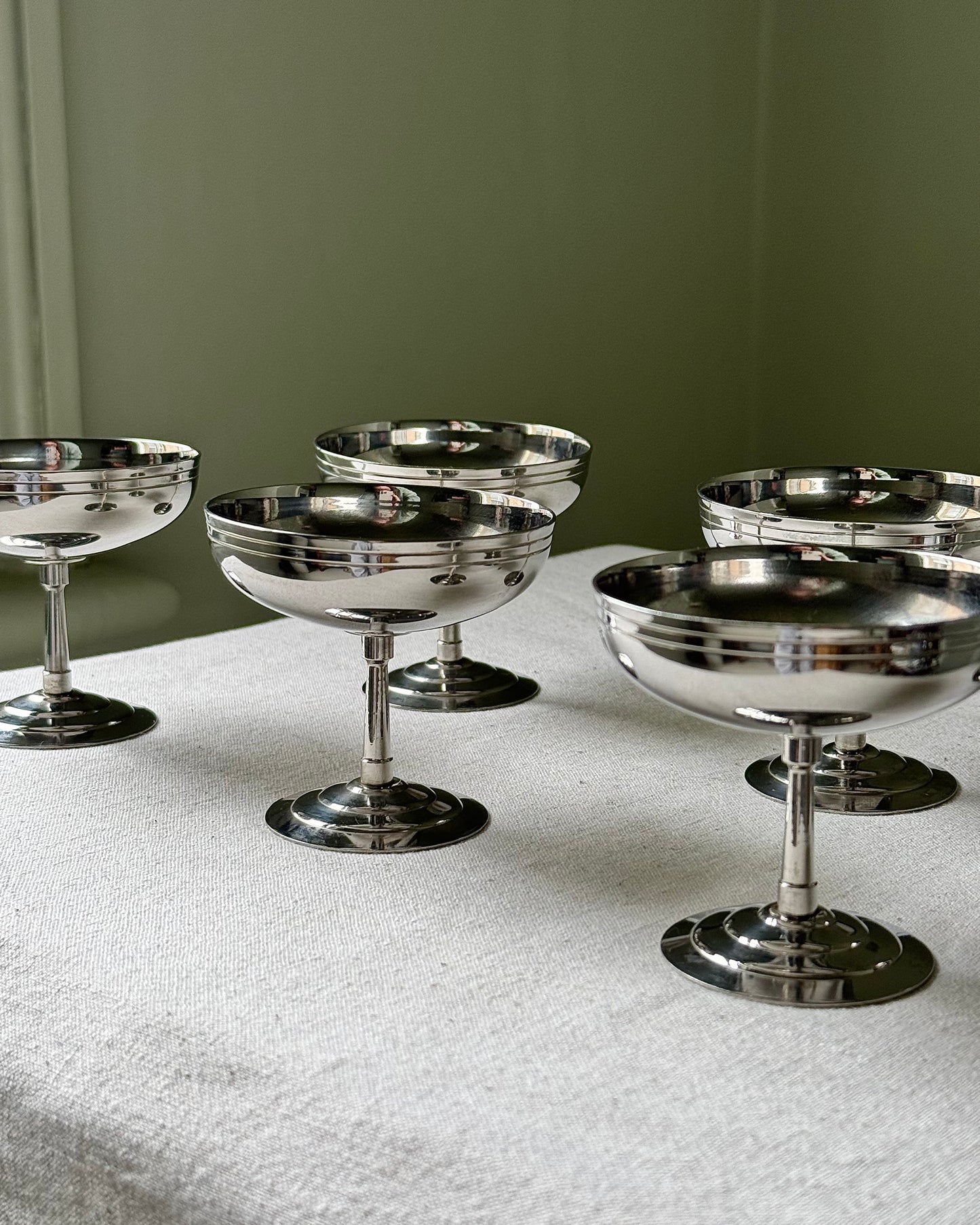 Set of 6 Letang Remy Stainless Steel Coupes