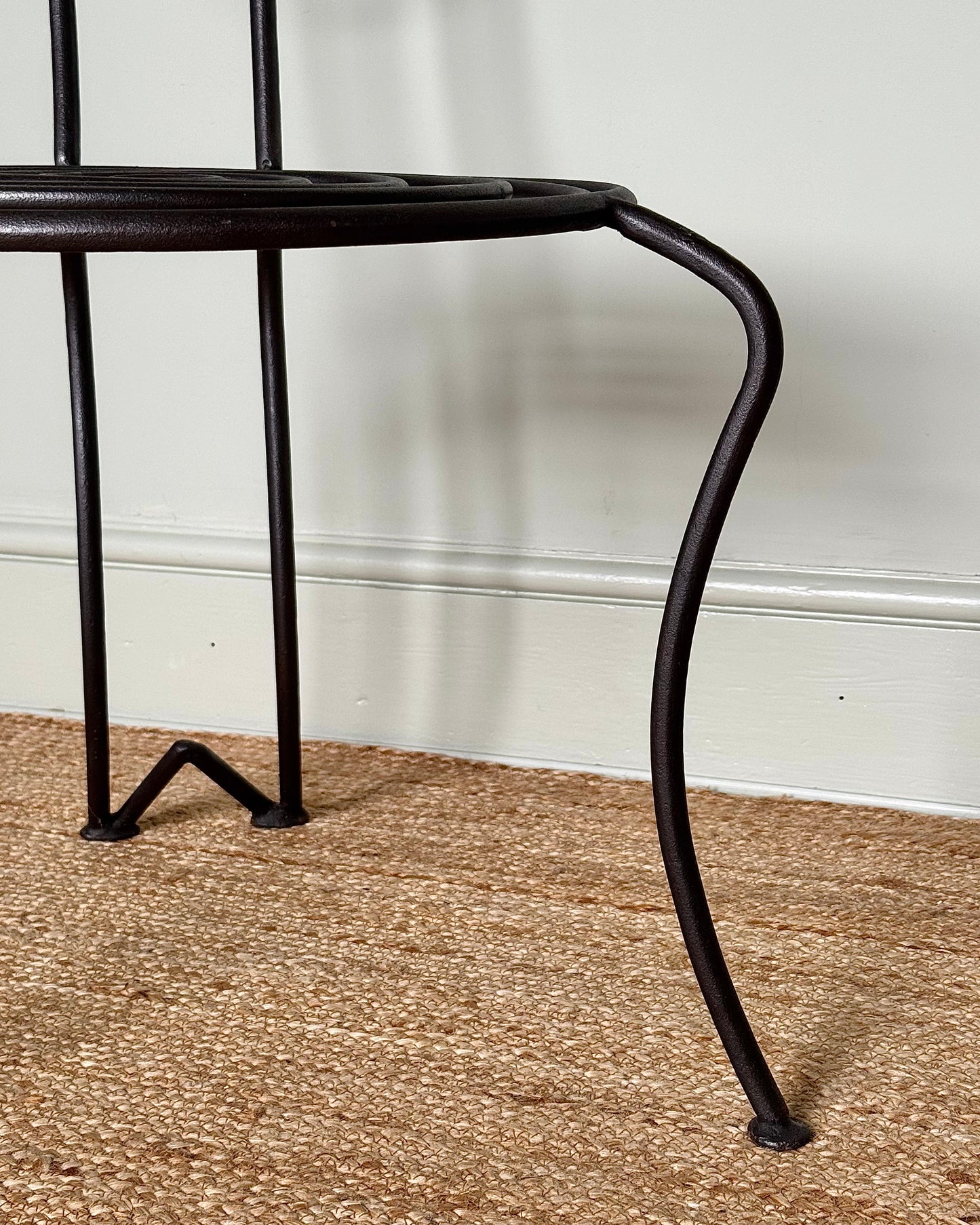French Atelier Wrought Iron Spiral Accent Chairs, Signed JTS