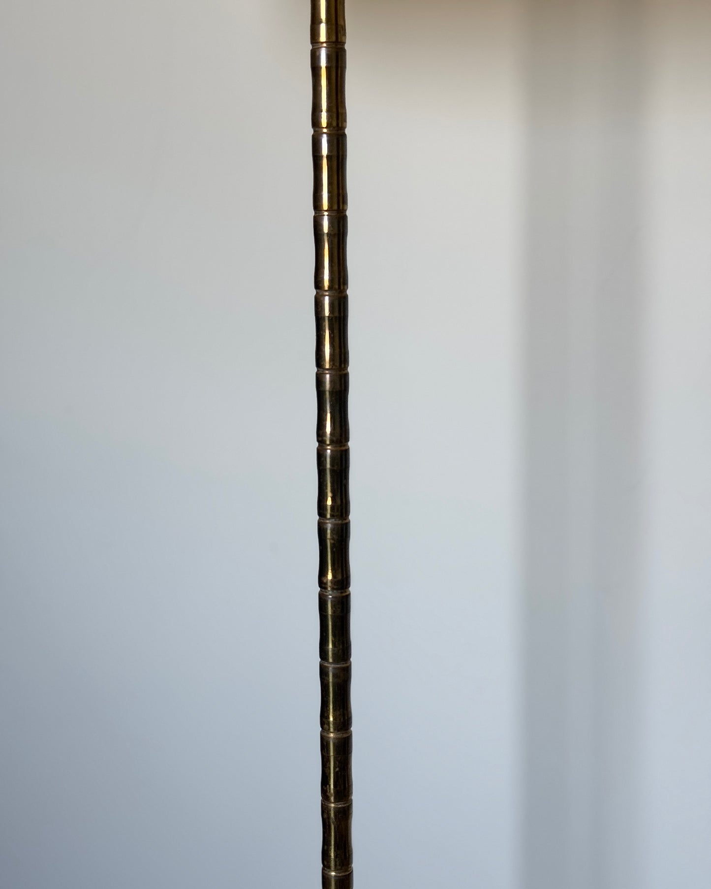 French Brass Bamboo Floor Lamp