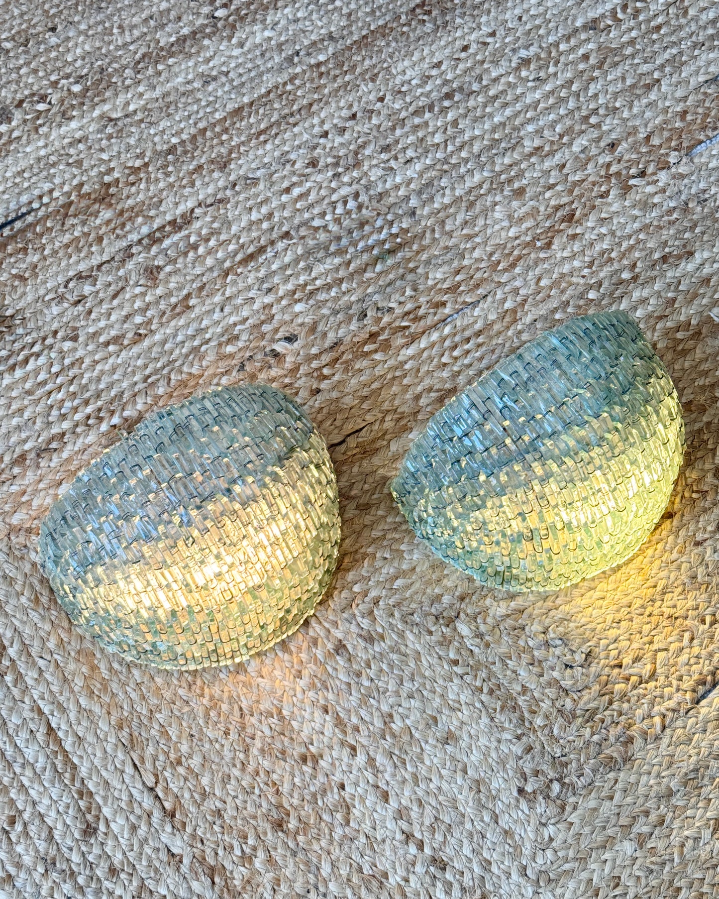 Pair of Italian Green Glass Sconces, Albano Poli for Poliarte c.1970