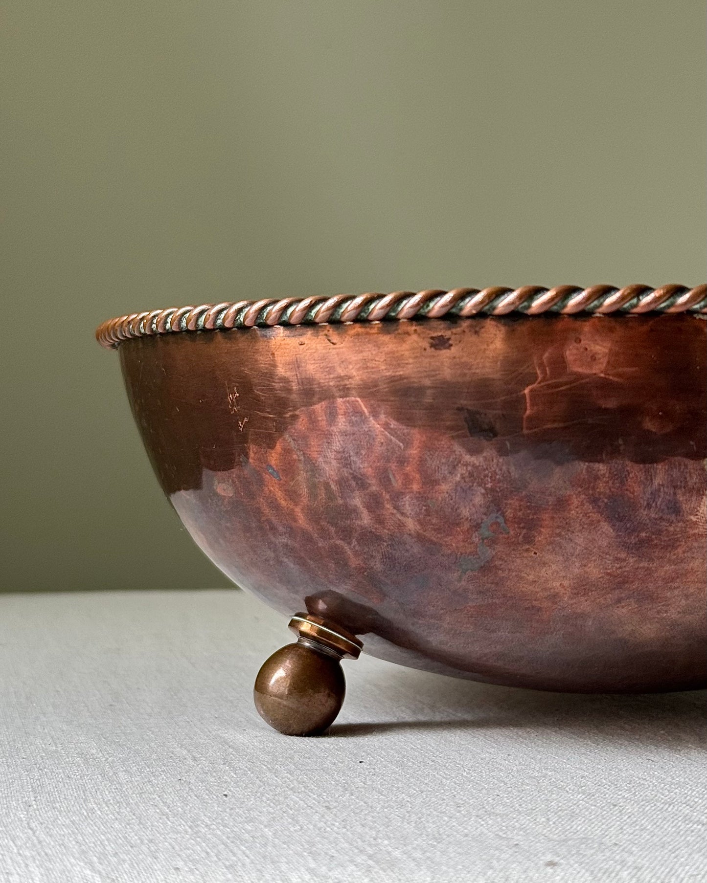 Arts and Crafts Hammered Copper Bowl