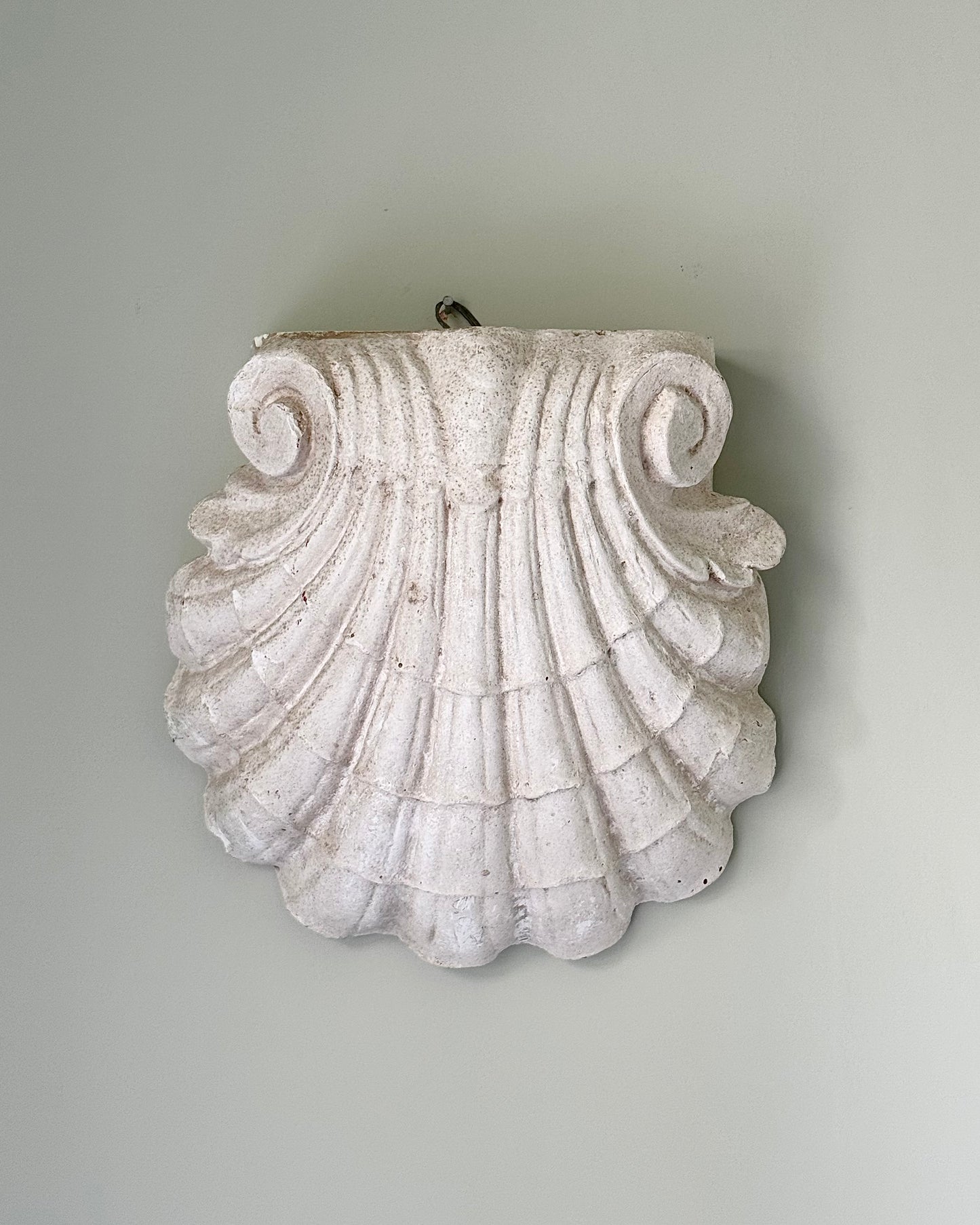 Vintage Plaster Shell Wall Plaque