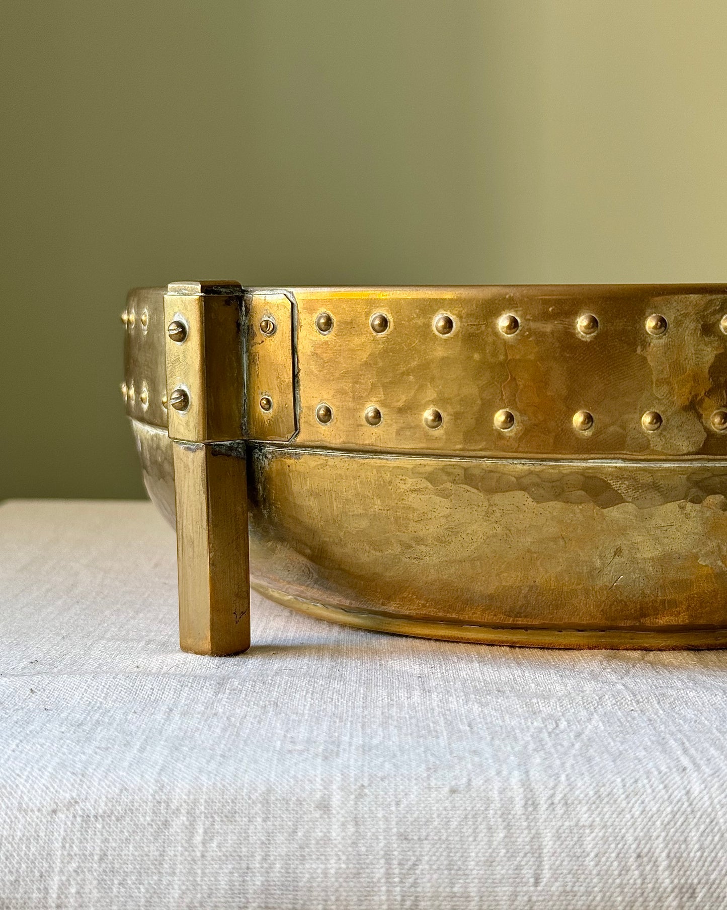 French Modernist Brass Bowl