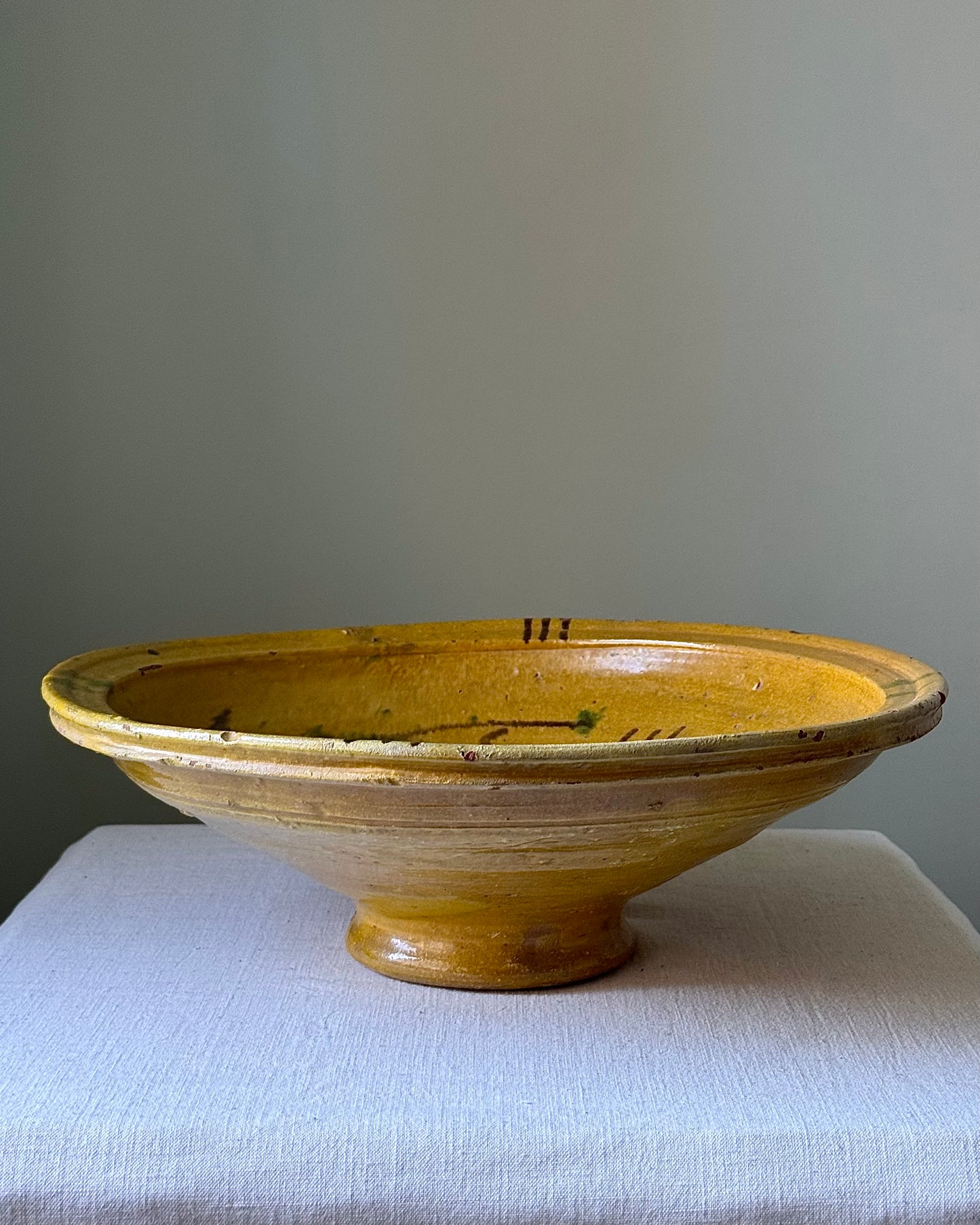 Antique Southern Italian Fish Pedestal Bowl