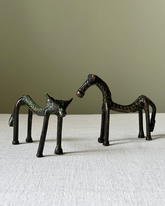 Mid-Century Brass Folk Animal Figurines