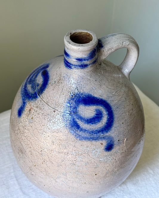 19th Century Alsace Salt Glaze Wine Jug