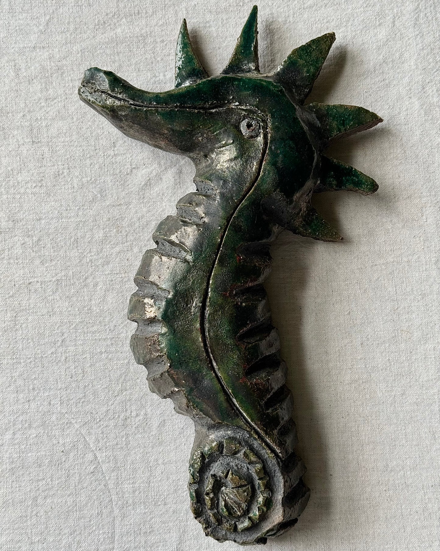 Studio Pottery Seahorse wall hanging