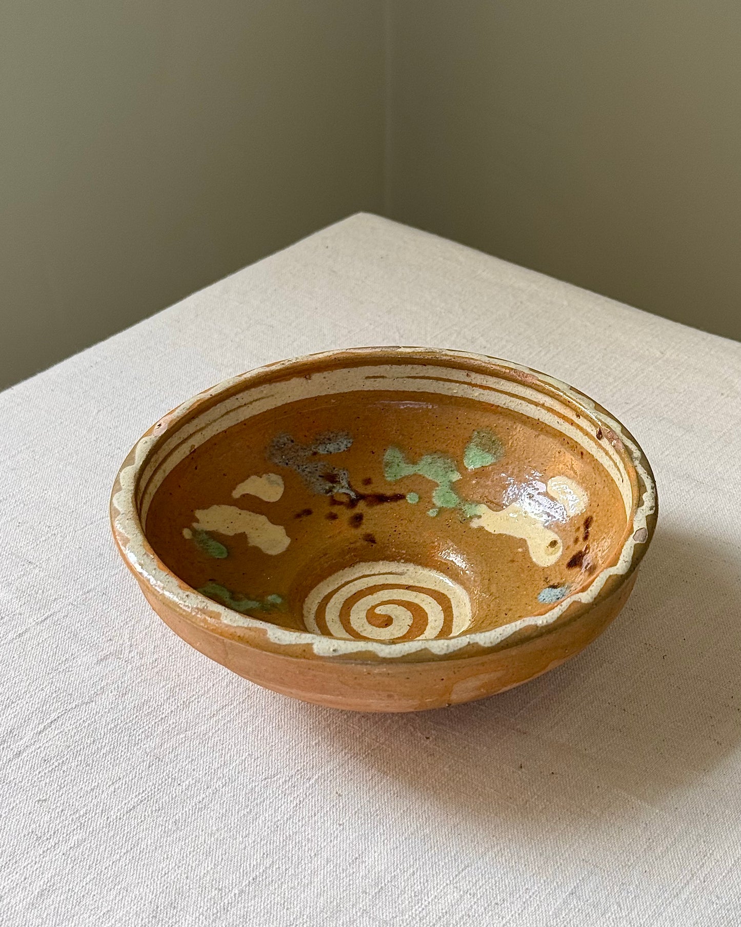Mid-century Hand-Painted Puglian Terracotta Bowls