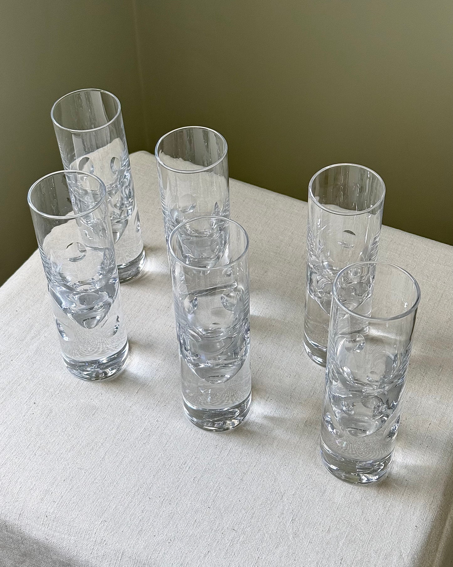 Set of 6 Murano Bullet Glasses by Carlo Moretti