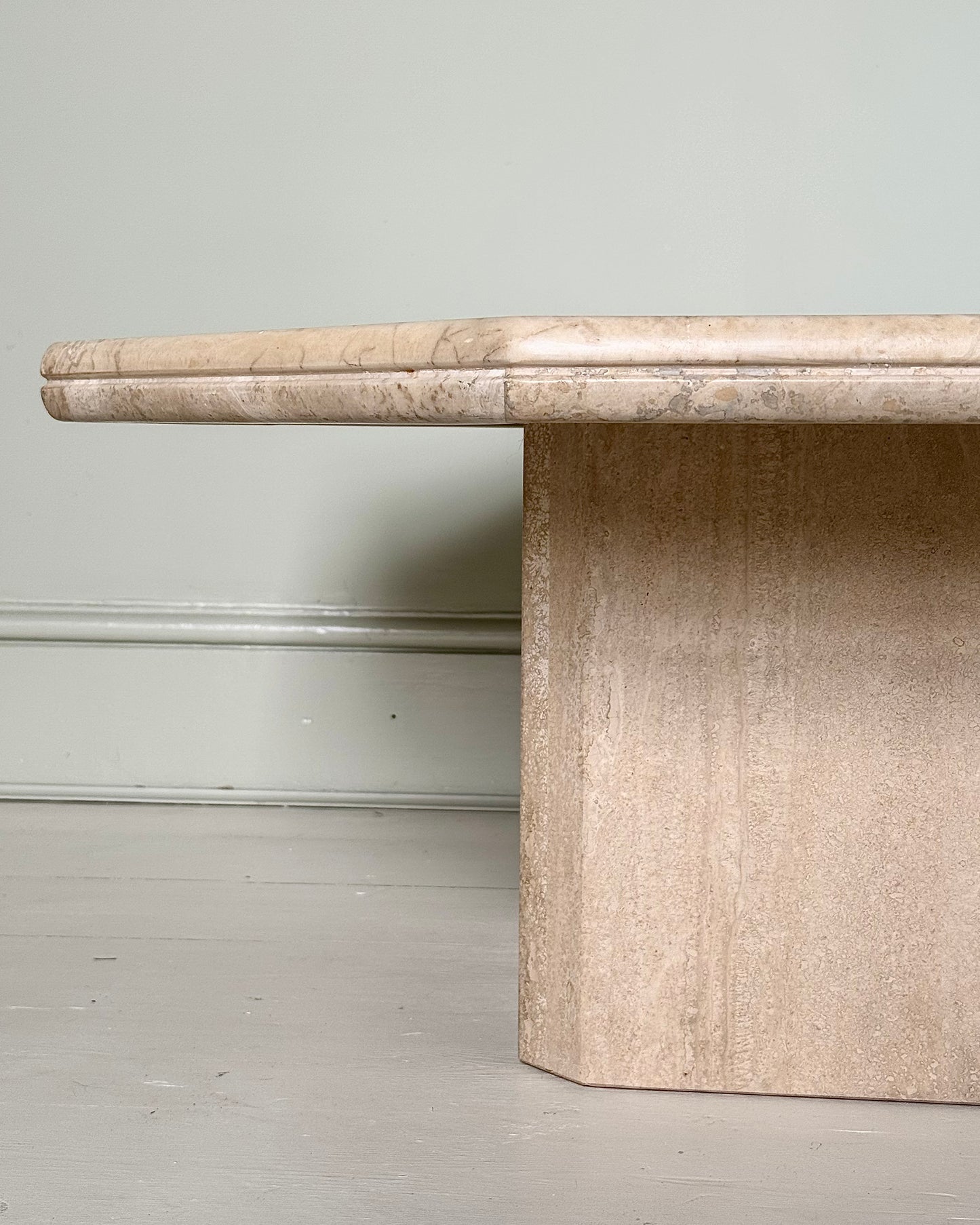 Octagonal 1970’s Italian Travertine Coffee Table