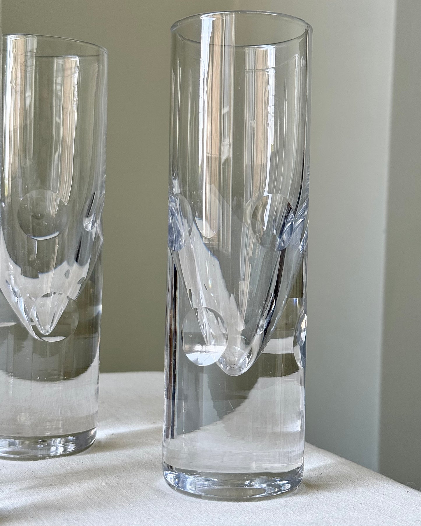 Set of 6 Murano Bullet Glasses by Carlo Moretti