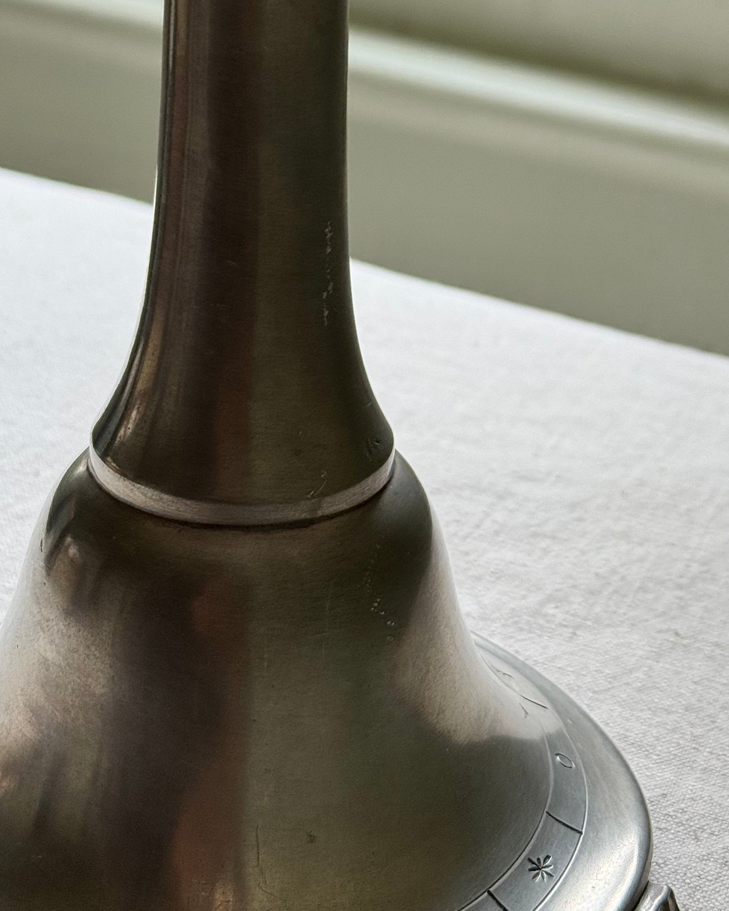 1930’s Swedish Grace Engraved Pewter Table Lamp